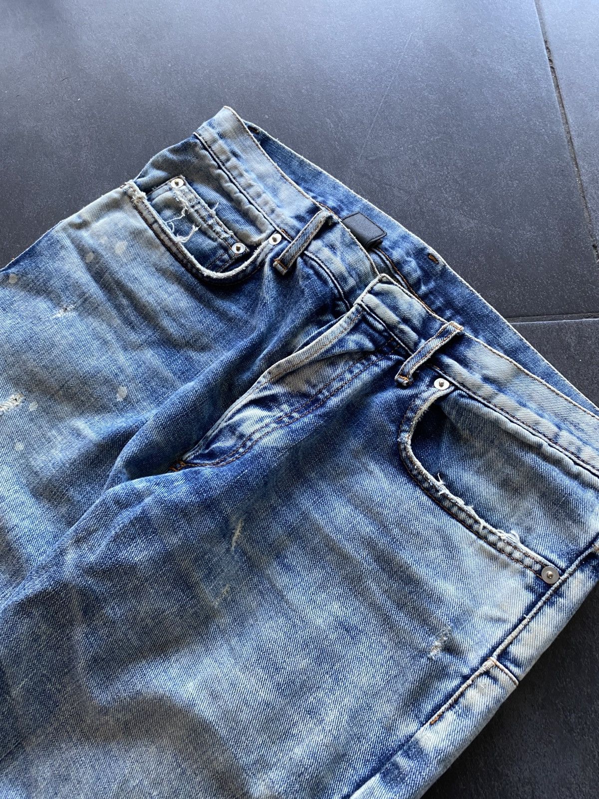 Dior dior home skinny jeans by kva distressed trashed jeans Size US 31 - 4 Thumbnail