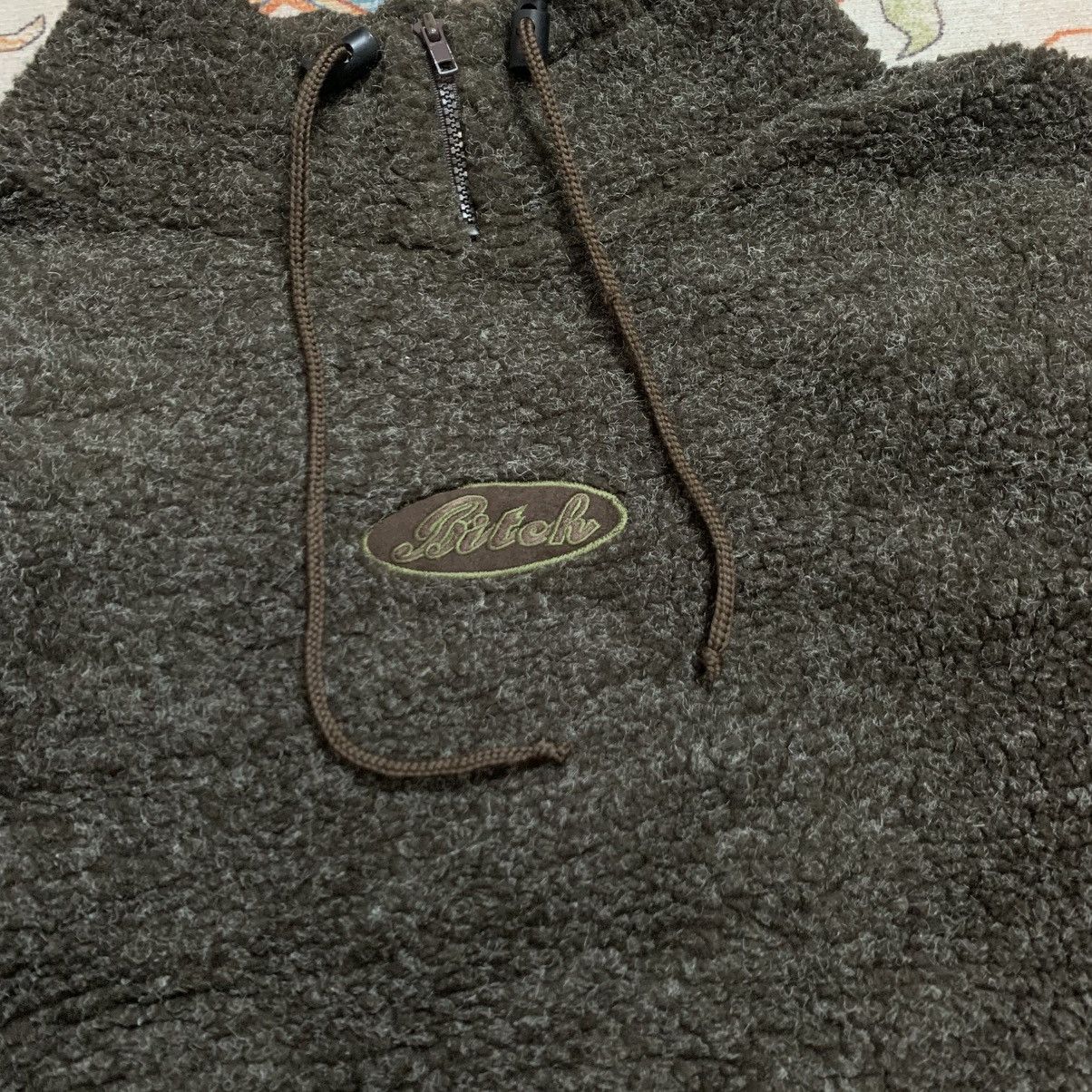 Vintage 2000s skate Teddy fleece Bitch skateboard pullover jacket Size US L / EU 52-54 / 3 - 4 Thumbnail