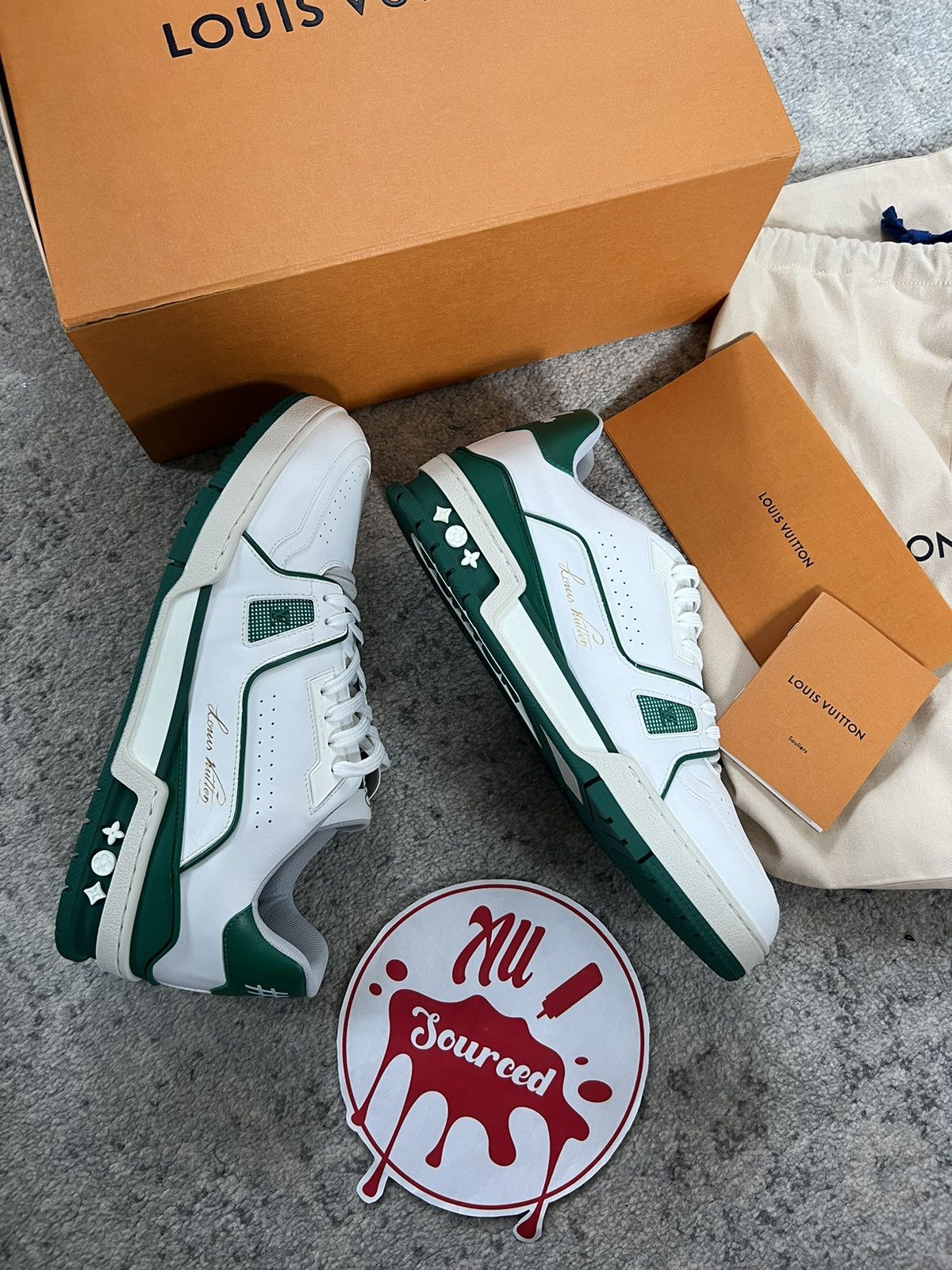 image of Louis Vuitton Ss19 Lv Trainer Shoes in White, Men's (Size 10)