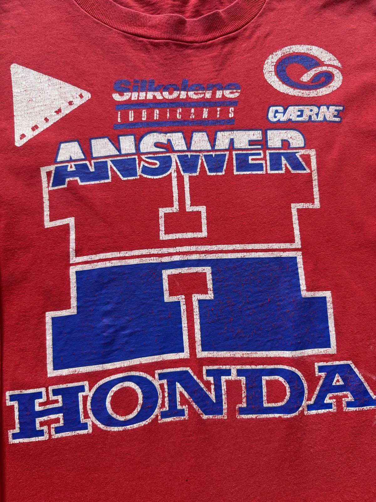 Vintage Vintage ‘80s Honda Answer Car Racing Tee Shirt Nascar F1 Size US M / EU 48-50 / 2 - 4 Thumbnail