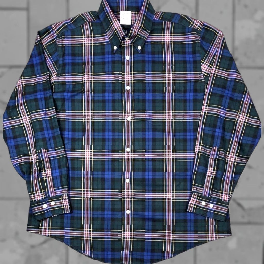 Brooks Brothers Brooks Brothers Shirt Mens XL Blue Plaid Tartan Twill Supima Regent Button Up Size US XL / EU 56 / 4 - 1 Thumbnail