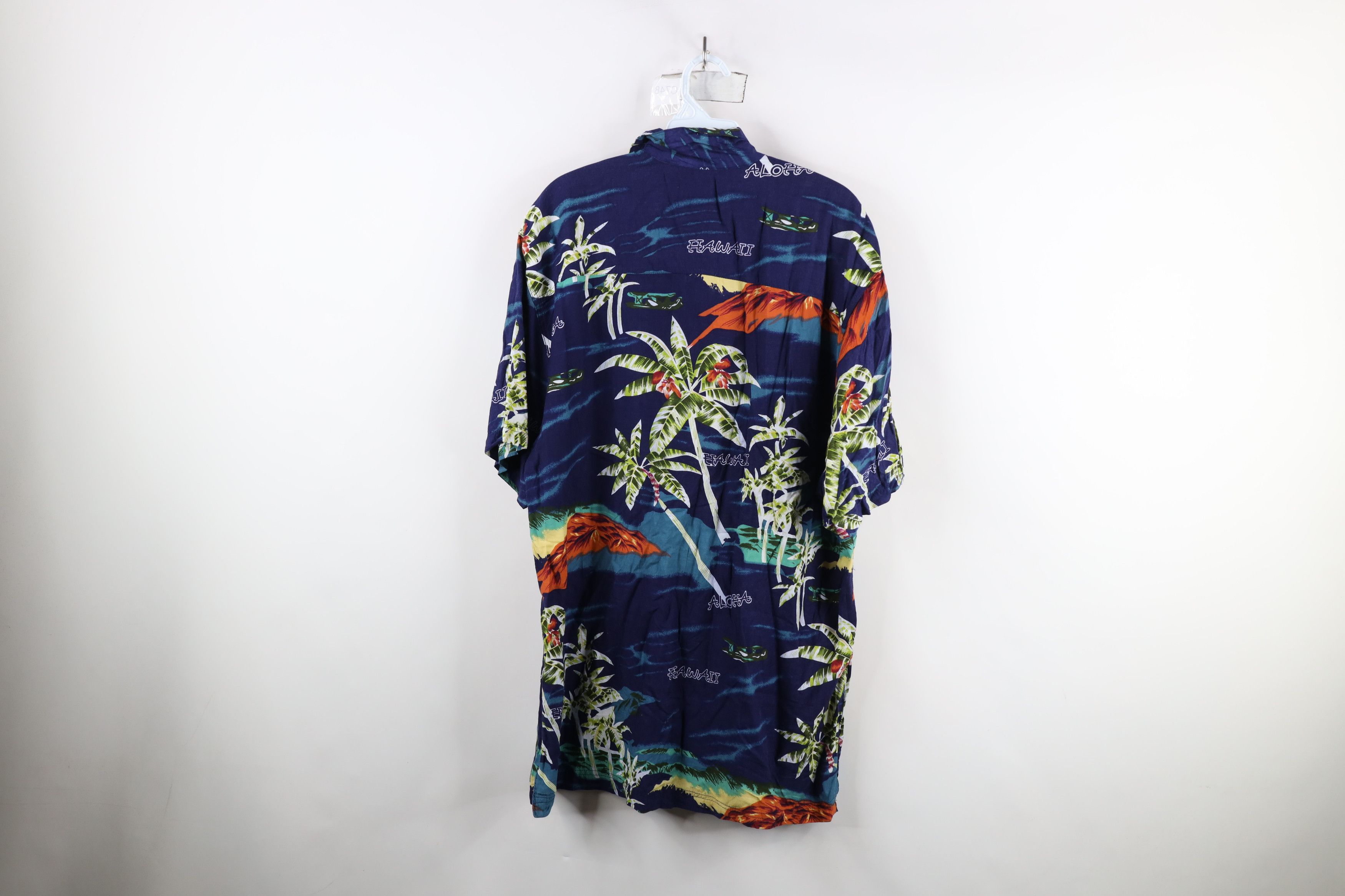 Vintage Vintage 90s Streetwear Rayon Hawaiian Airplane Button Shirt Size US L / EU 52-54 / 3 - 7 Thumbnail