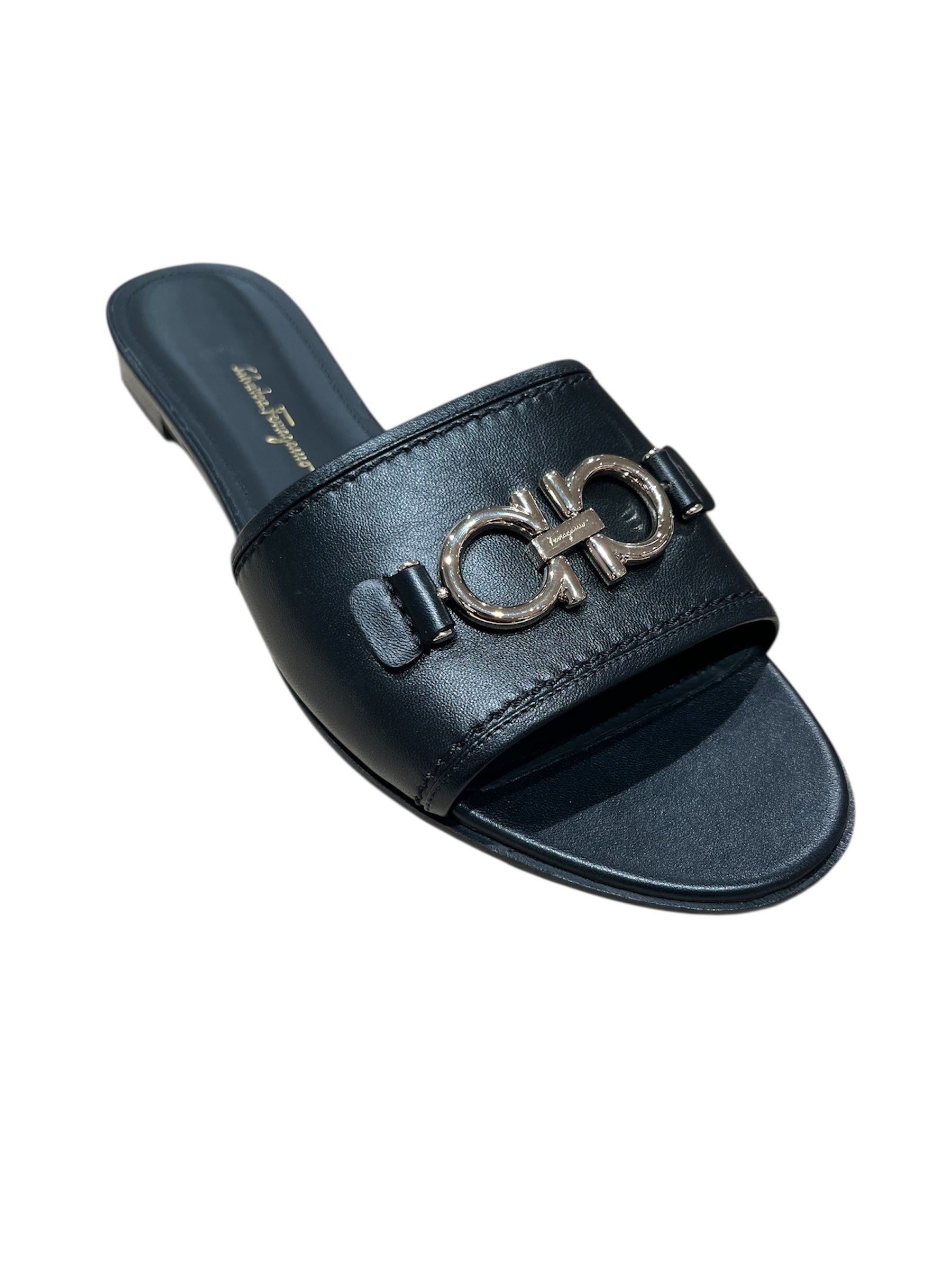 Ferragamo Logo Rhodes Slide Sandals SIZE 7