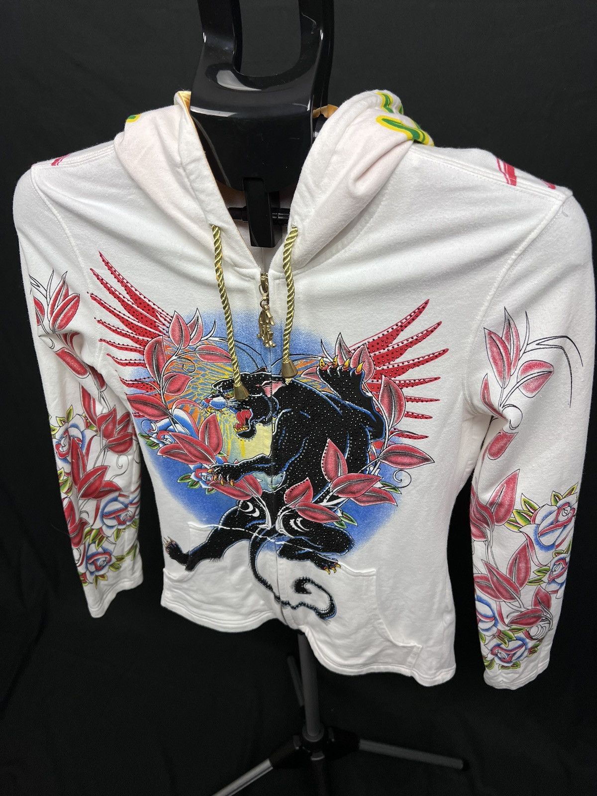 Christian Audigier × Designer × Vintage 🔴 Vintage Christian Audigier hoodie panther Los Angeles Size US M / EU 48-50 / 2 - 7 Thumbnail