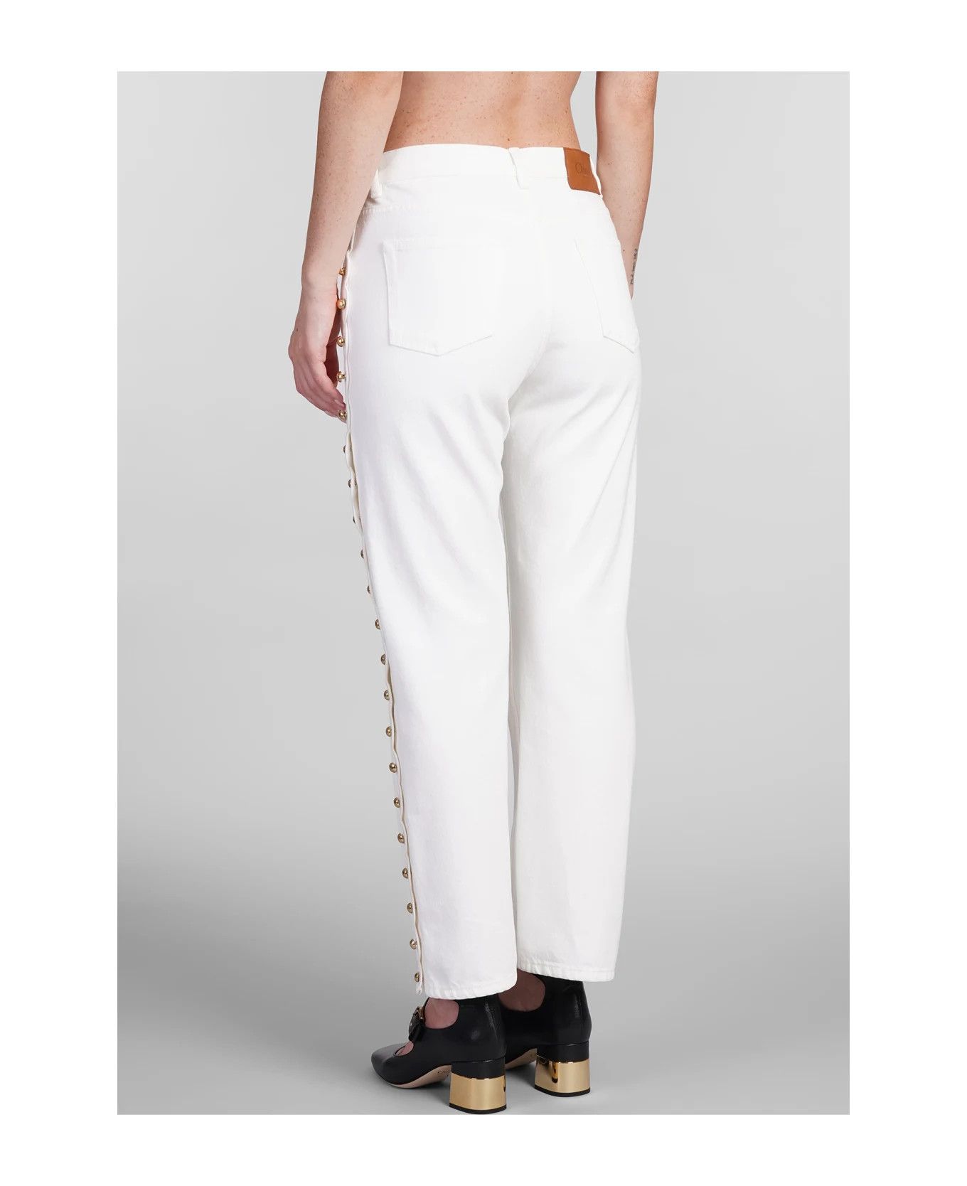 Chloe o1loc1c11025 Cropped Slim Denim in White Size 32" / US 10 / IT 46 - 3 Thumbnail