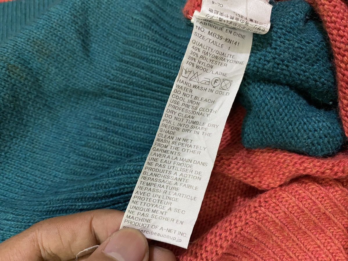 Issey Miyake Mercibeaucop Issey Miyake 2Tone Wool Knitwear Size ONE SIZE - 6 Thumbnail