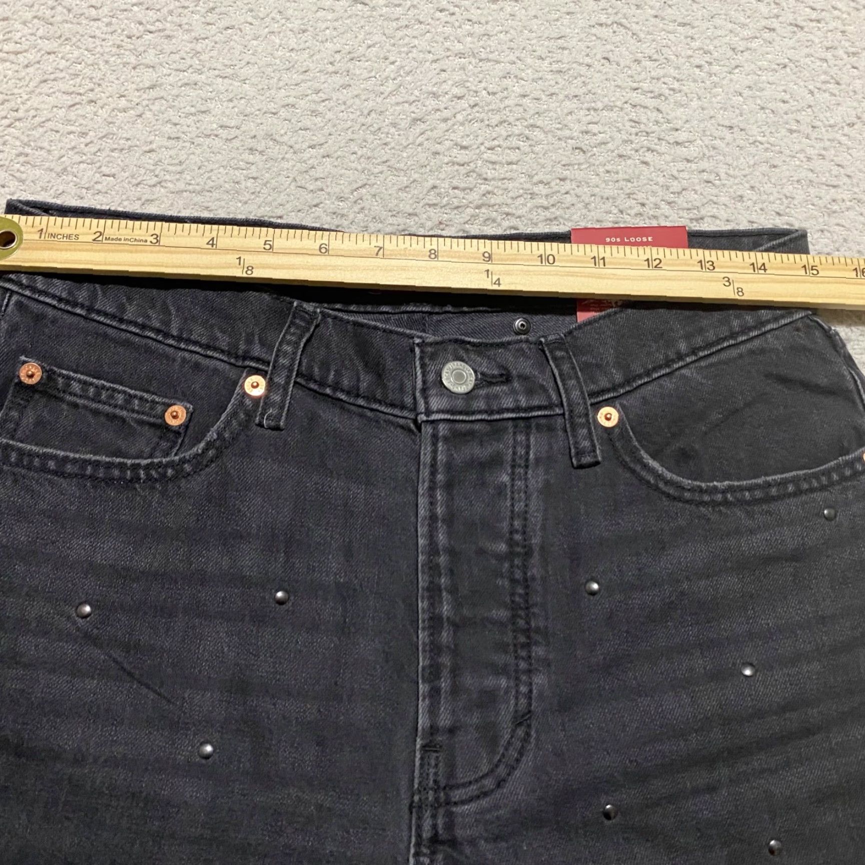 Lucky Brand NWT Lucky Brand Jeans Womens 27 Faded Black Denim 90s High Rise Straight Size 27" / US 4 / IT 40 - 5 Thumbnail