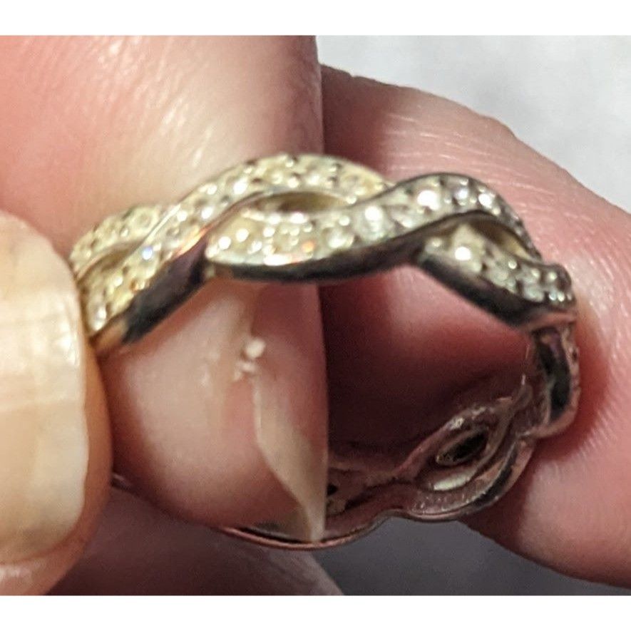 Other Infinity Clear Stoned Silver Tone Ring Size 8 Size ONE SIZE - 6 Thumbnail
