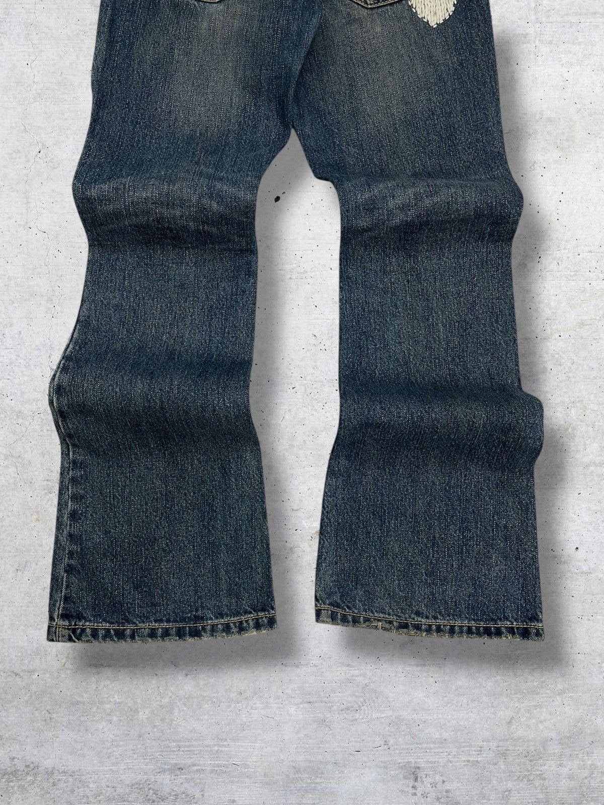 semanticdesign VINTAGE SEMANTIC DESIGN OG JAPAN DESIGNER FLARE RIPPED DENIM Size US 30 / EU 46 - 10 Thumbnail