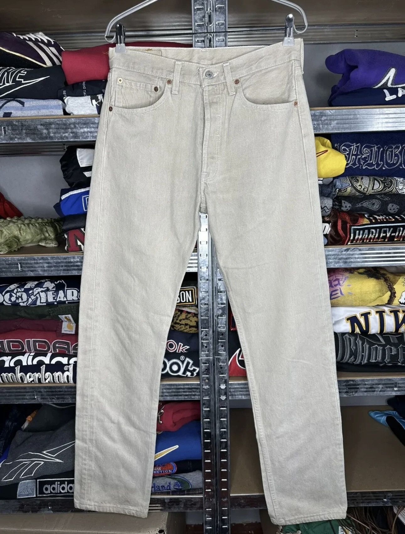 Levi's 31/34 Crazy Vintage 90s Levi’s 501 Jeans Light Wash Tapered Size US 31 - 1 Thumbnail
