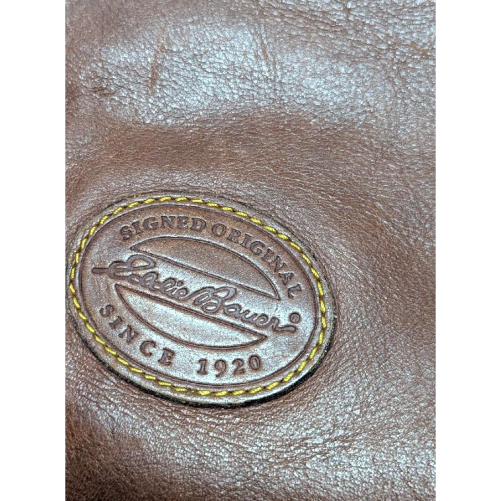Eddie Bauer VINTAGE Eddie Bauer Messenger Bag COWHIDE Brown Leather LAPTOP Briefcase 16" Bag Medium Men Size ONE SIZE - 4 Thumbnail