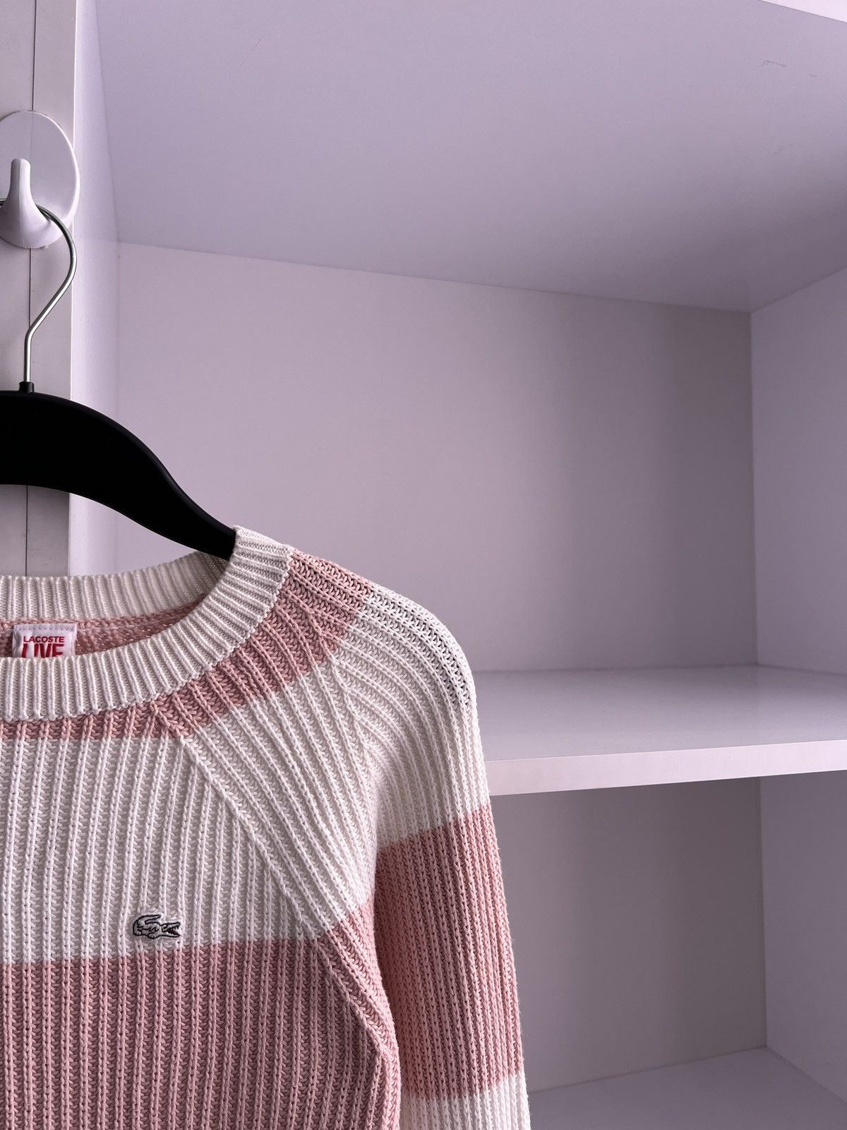 Lacoste × Vintage Vintage Lacoste Live Women’s Striped Knitted Warm Sweater Size XS / US 0-2 / IT 36-38 - 6 Thumbnail