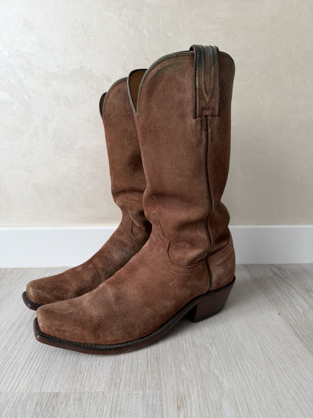 Lucchese Vintage Italian AS 98 Rick Owens Style Leather Cowboy Boots Size US 8 / EU 41 - 3 Thumbnail