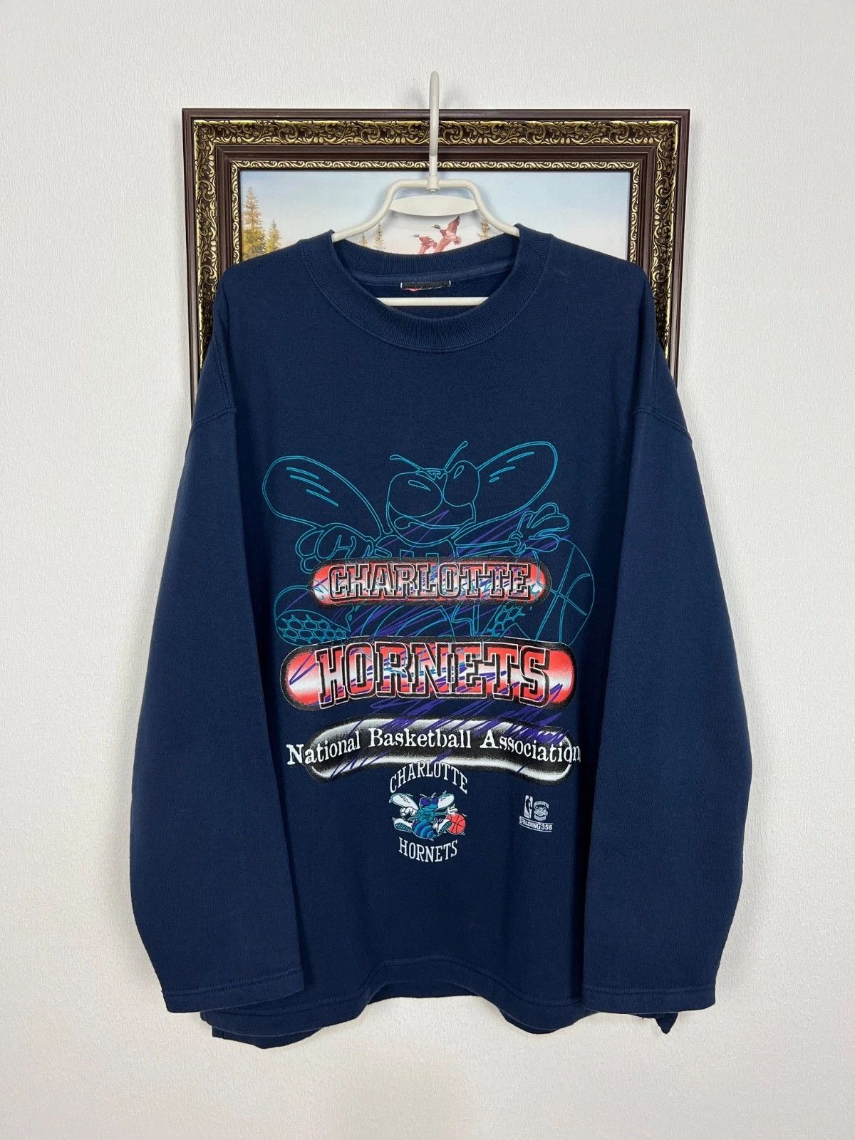 Vintage Vintage Charlotte Hornets NBA Over Print Sweatshirt Crewneck Size US XXL / EU 58 / 5 - 1 Thumbnail