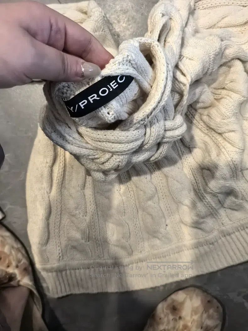 Y/Project Y/Project Size M Milky white twist knitted sweater Size US M / EU 48-50 / 2 - 2 Thumbnail