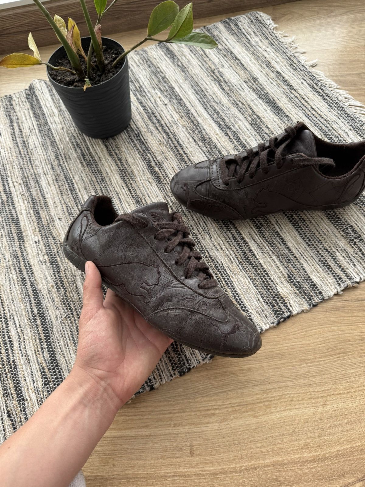 Puma Vintage Puma Speed Cut leather brown Y2K Shoes Size US 7.5 / EU 40-41 - 2 Thumbnail
