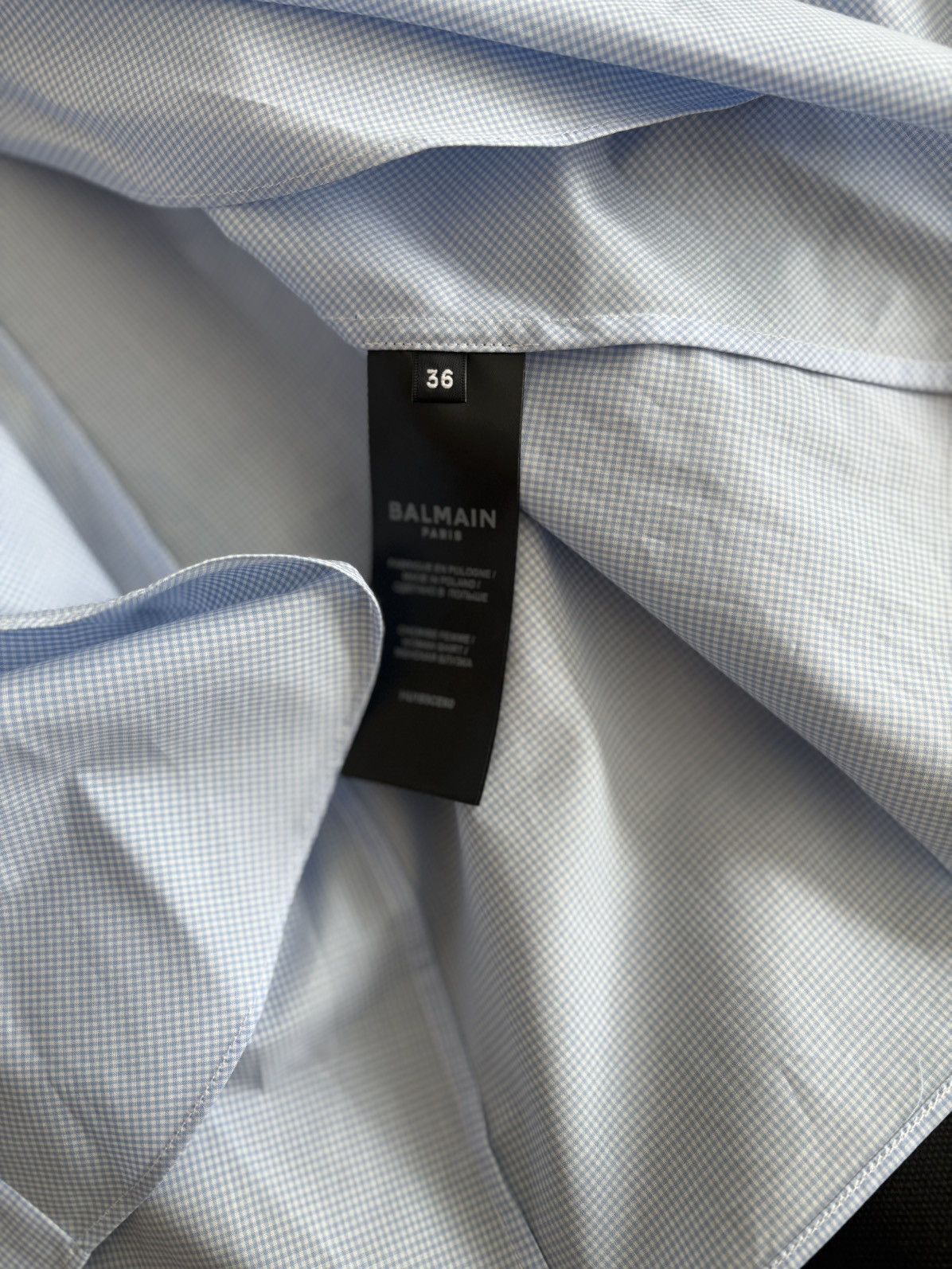 Balmain Mini gingham cotton poplin shirt Size XS / US 0-2 / IT 36-38 - 8 Thumbnail