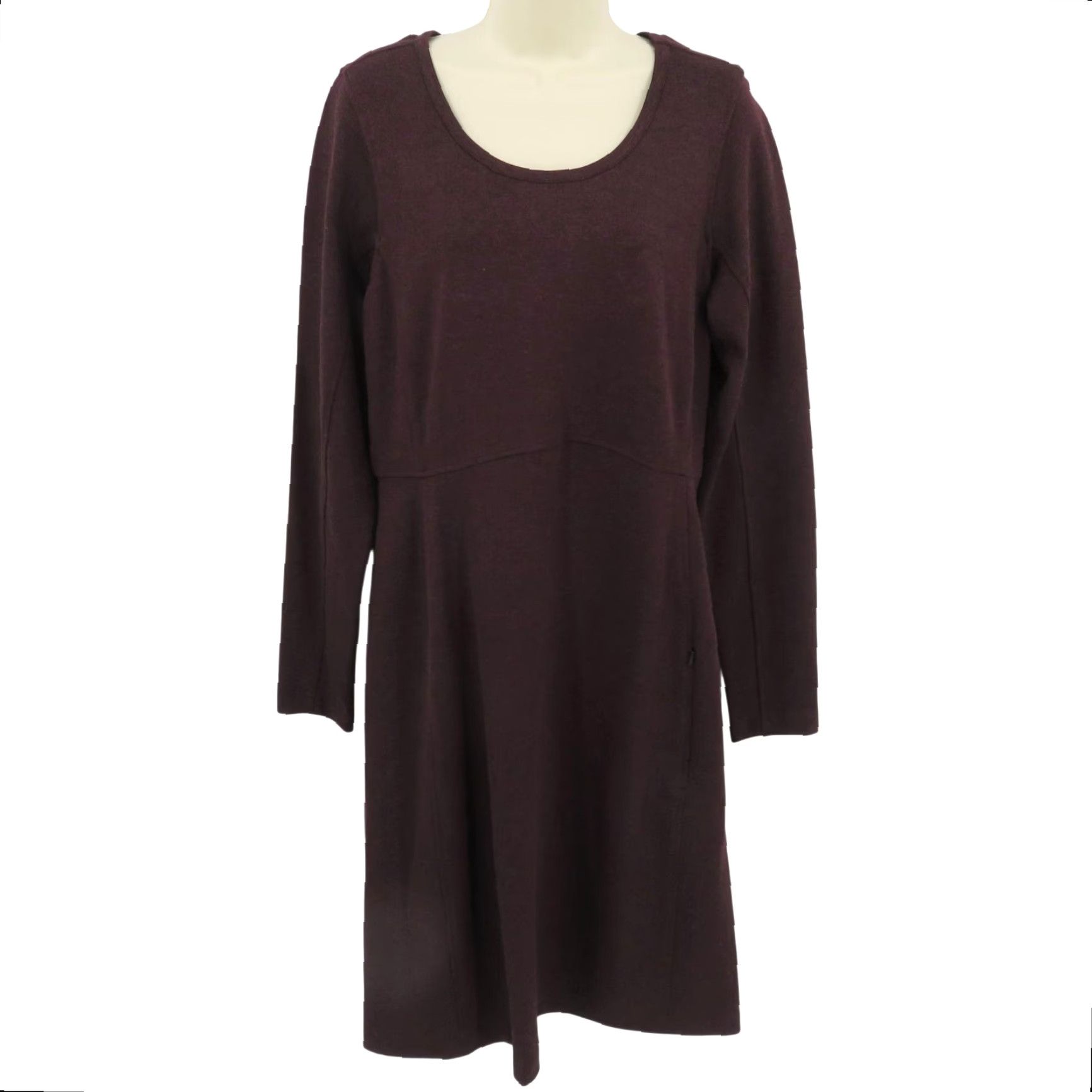 Duluth Trading Company Duluth Trading Co Women M Wearwithall Ponte Knit Dress Dark Purple Red NEW Size M / US 6-8 / IT 42-44 - 2 Thumbnail