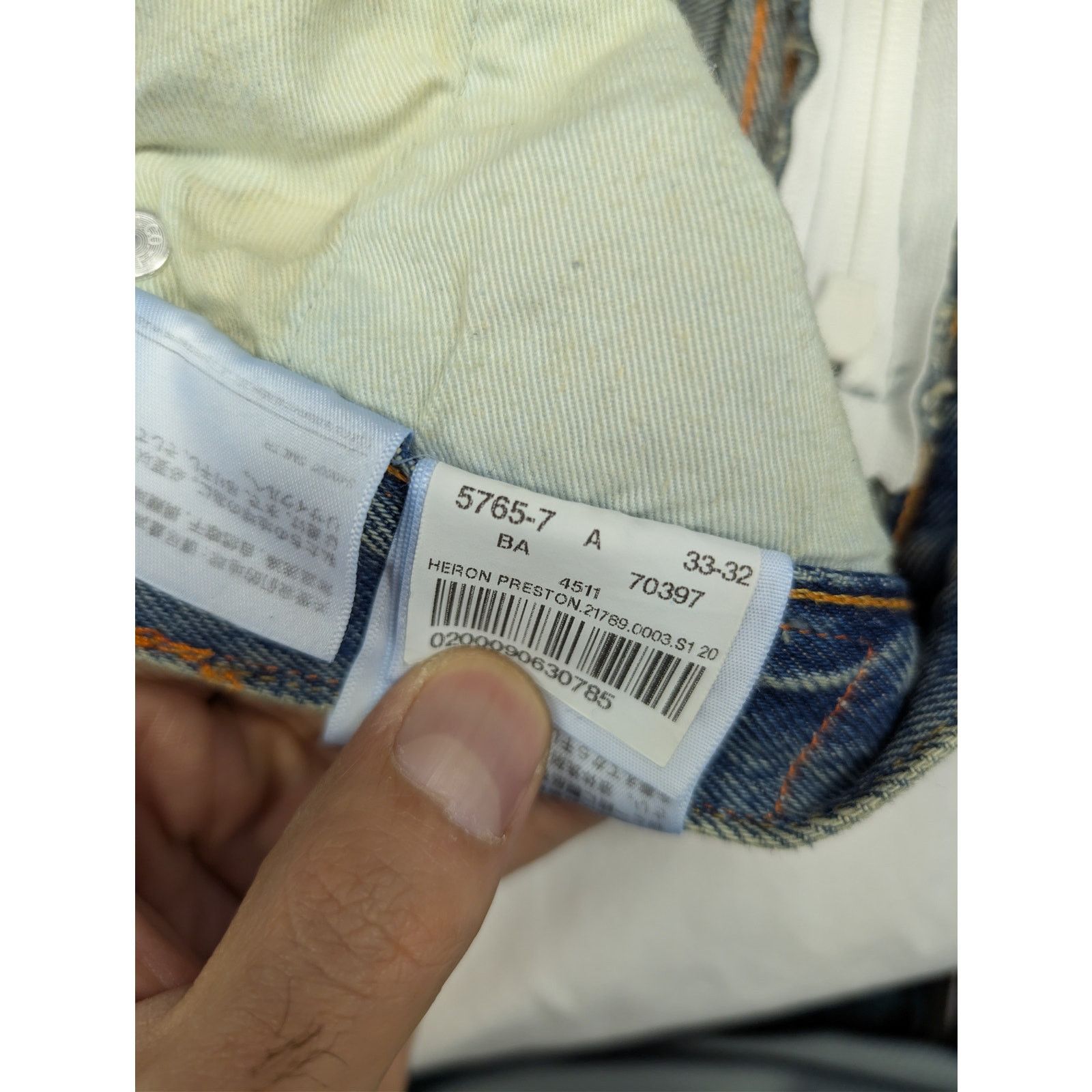 Heron Preston o1rshd1 Q:4 / Levi's 501 Vintage Wash Denim Jeans in Blue Size US 33 - 22 Thumbnail