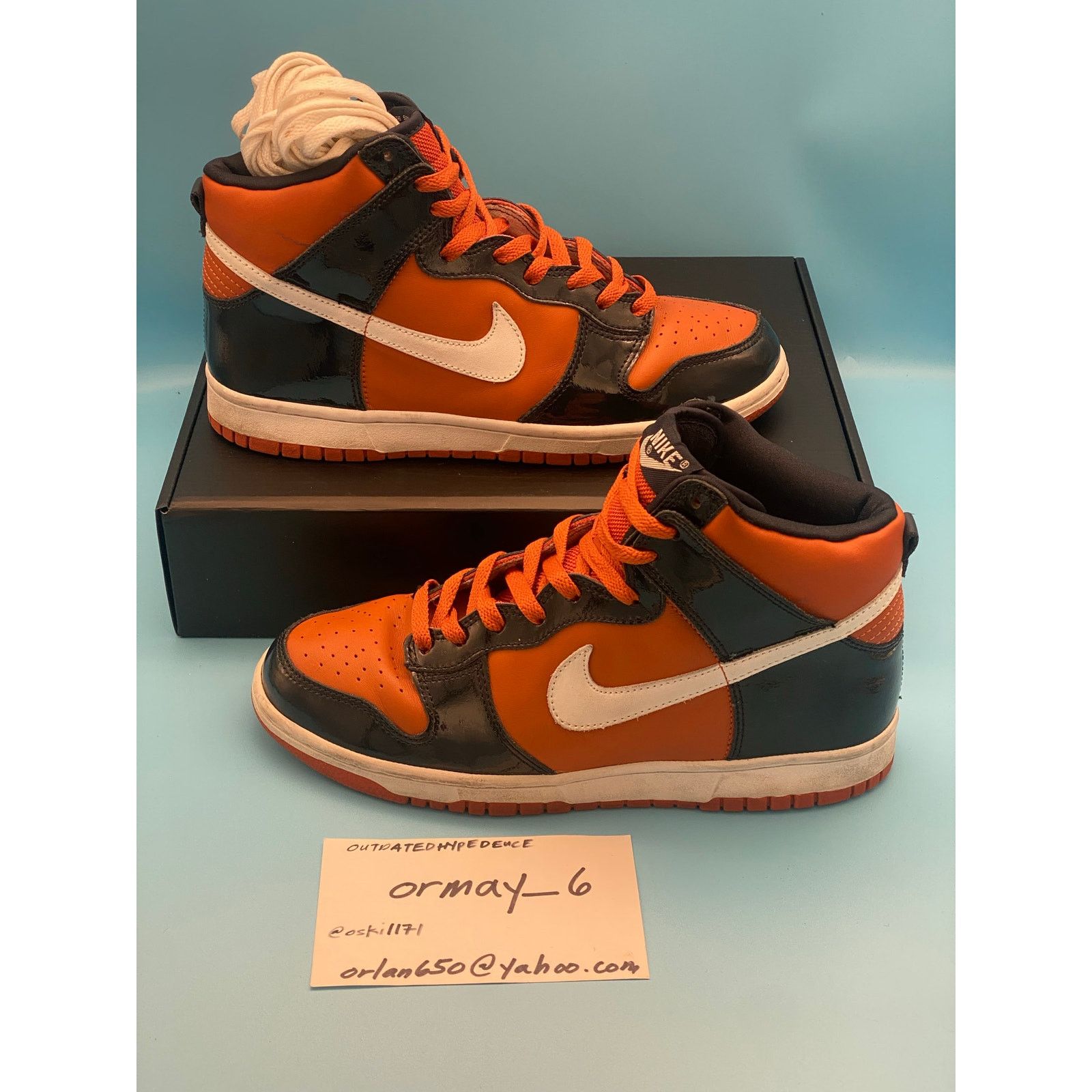 Nike Nike Dunk High "Mesa Orange" 2003 m8.5 w10 Size US 8.5 / EU 41-42 - 1 Thumbnail