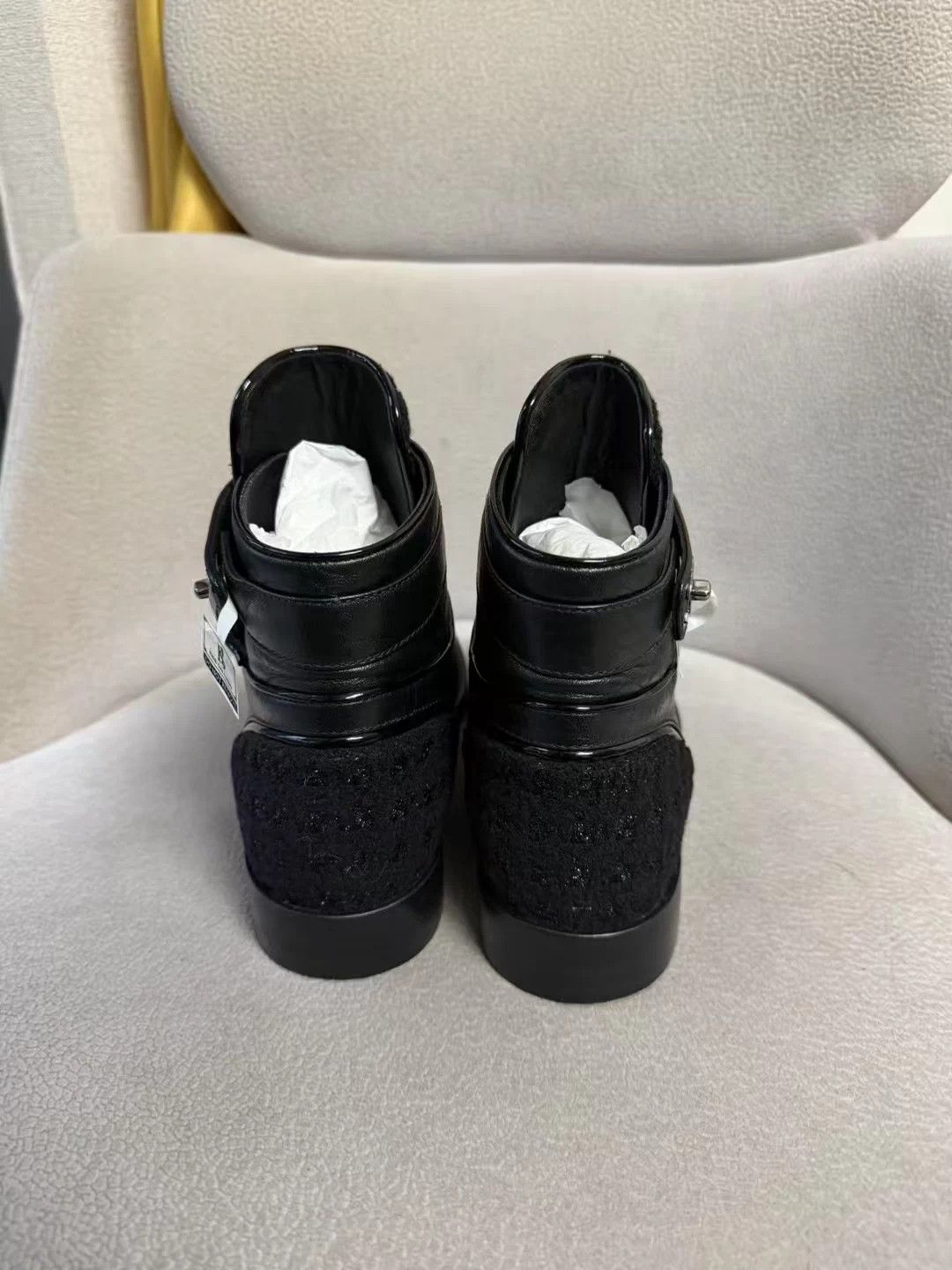 Chanel Chanel SS Logo Short Boot Black Color Block 37.5 EU 99New Size US 6.5 / IT 36.5 - 3 Thumbnail