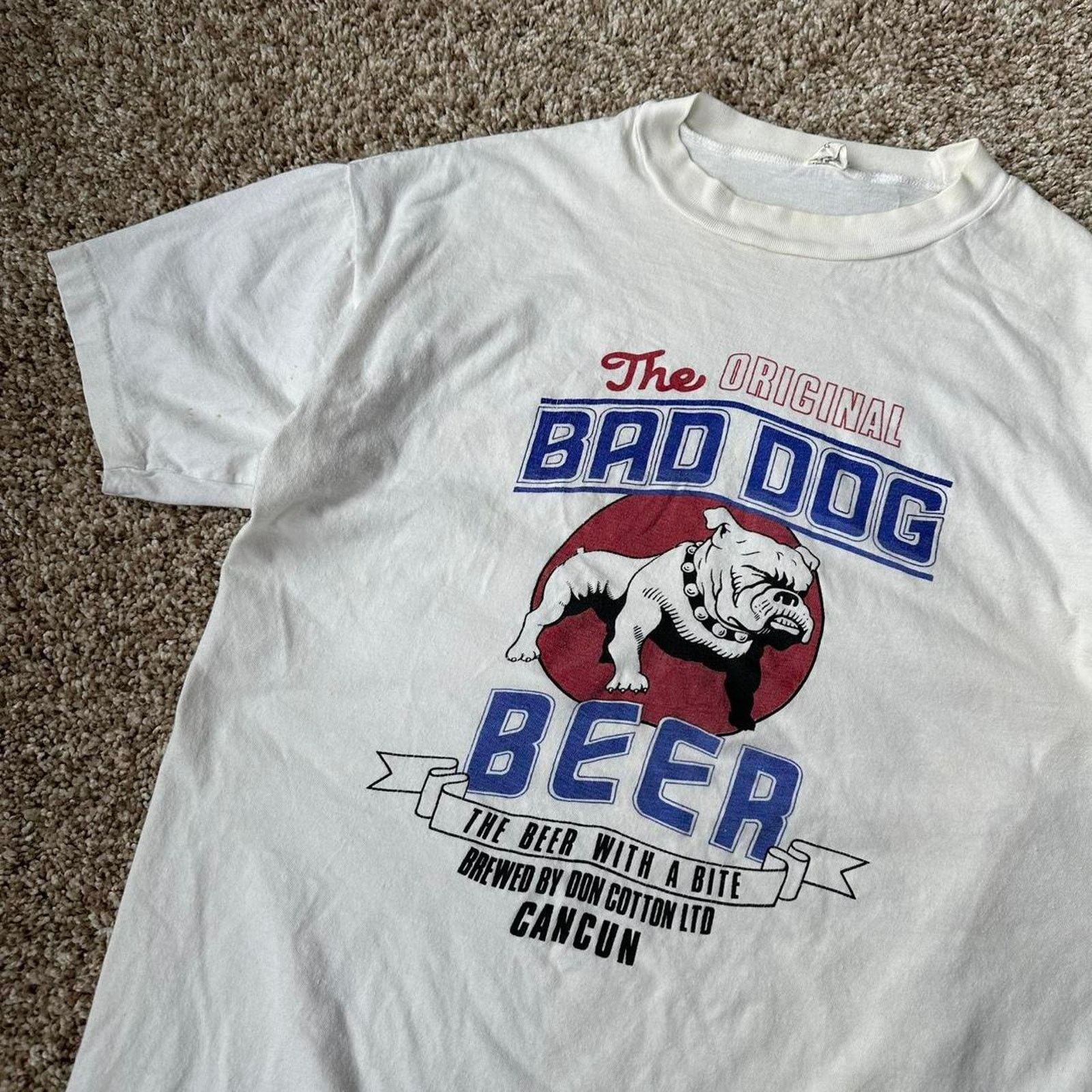 Vintage Vintage 80s Fitted Bad Dog Beer Bulldog Graphic Shirt Size US M / EU 48-50 / 2 - 2 Thumbnail