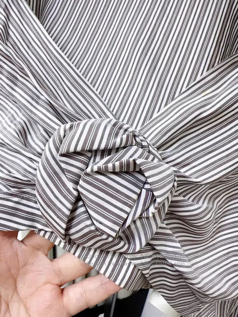Fendi Fendi Off-Shoulder Striped Shirt Size XXS / US 00 / IT 34 - 4 Thumbnail