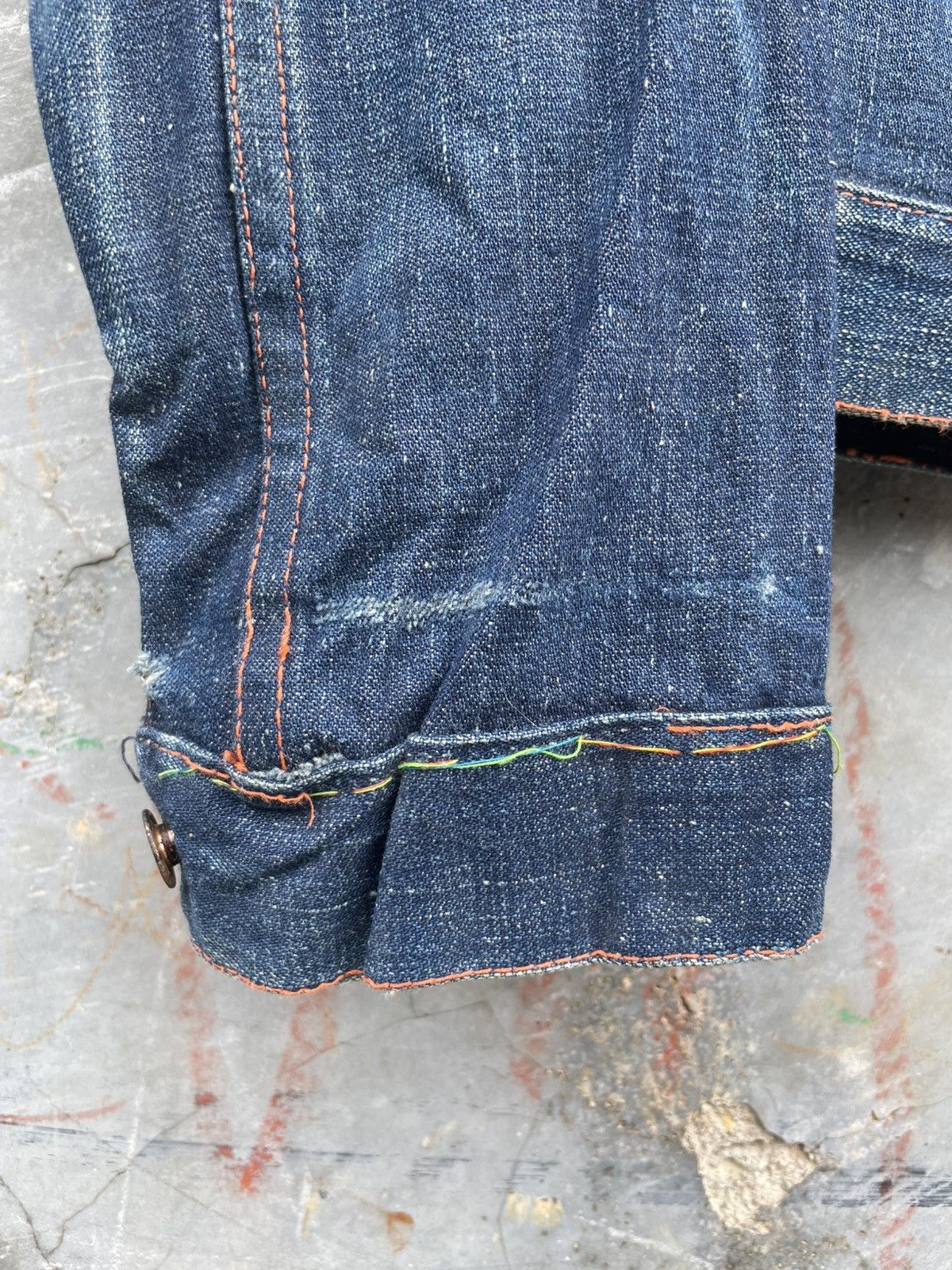Vintage True 1940!Donut Button Selvedge Union Made WWII Denim Jacket Size US XS / EU 42 / 0 - 5 Thumbnail