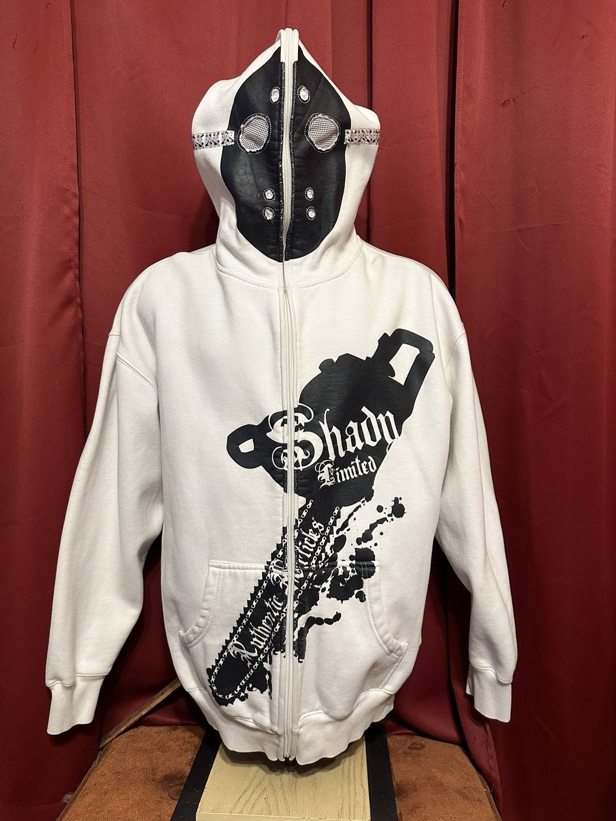 Eminem Hoodie Full Face Zip Up Hockey Mask Chainsaw Grail