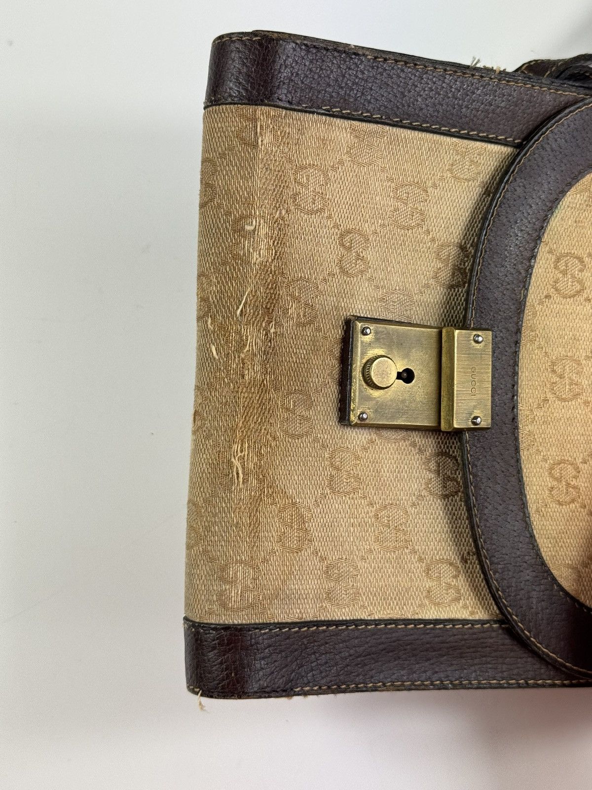 Gucci Retro Gucci GG canvas Leather monogram wallet clutch 70s Size ONE SIZE - 11 Thumbnail