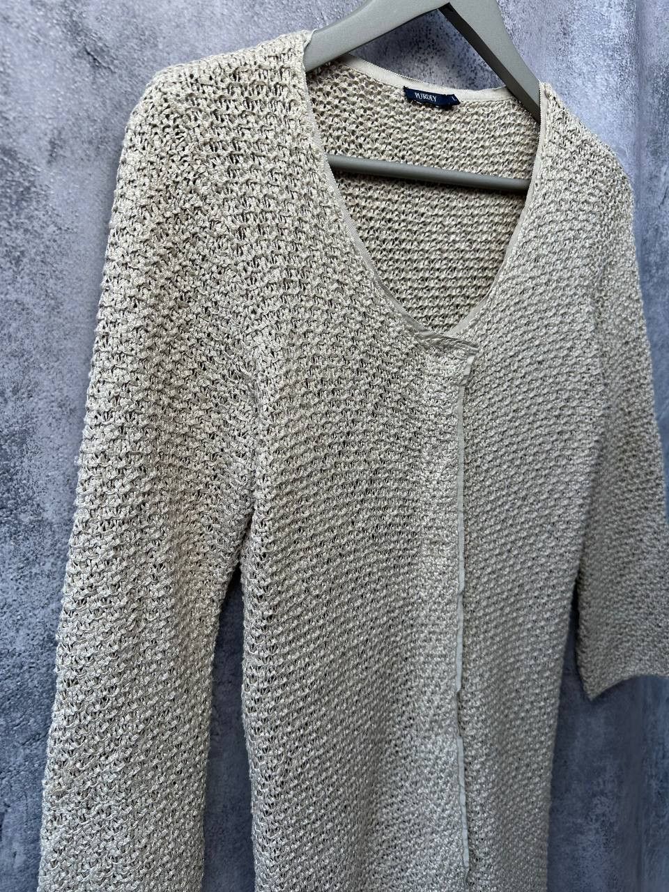 Purdey Purdey Long Cardigan Knit Crochet Mesh Size L / US 10 / IT 46 - 4 Thumbnail