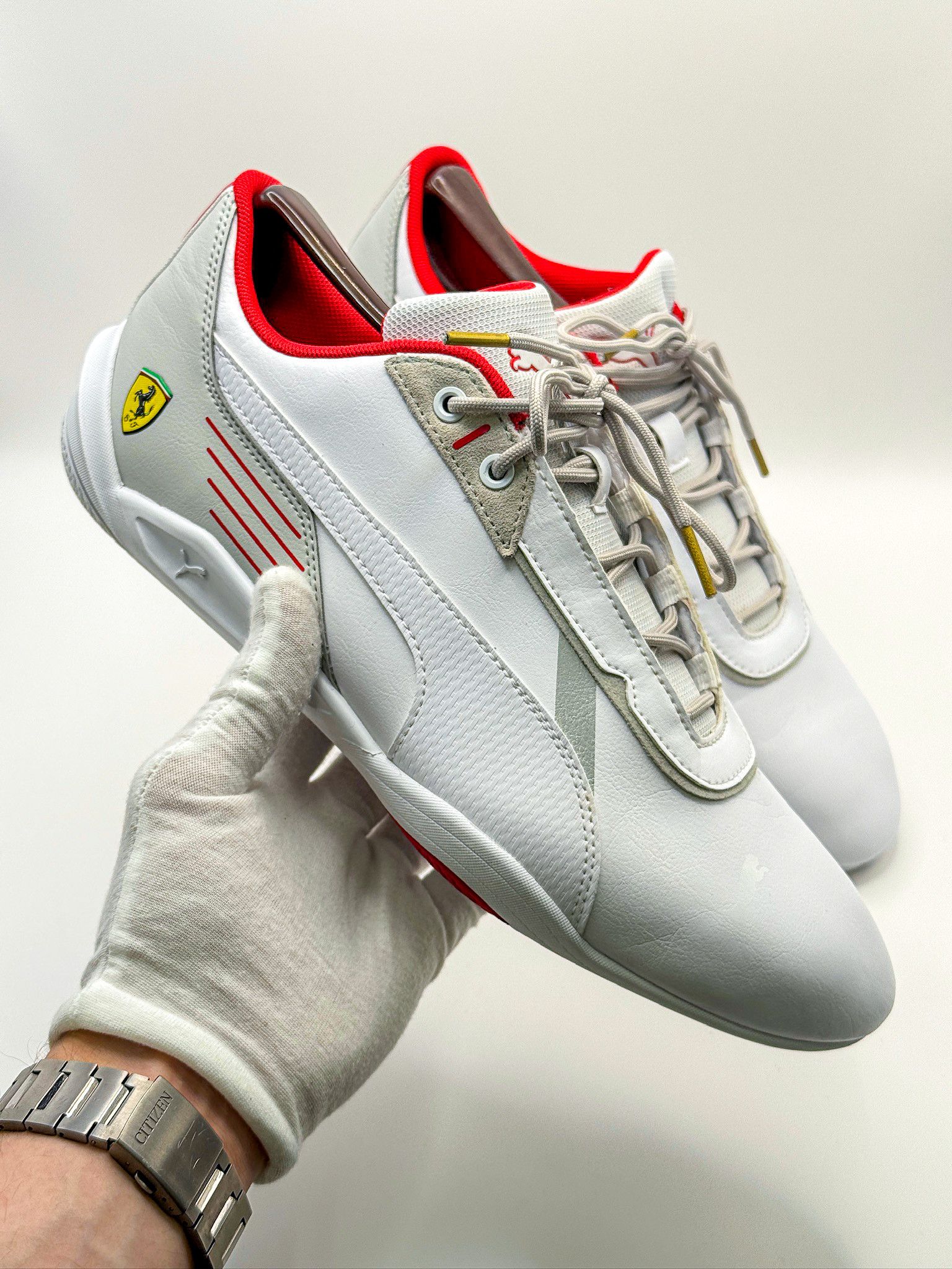 Ferrari × Puma Puma Ferrari R-Cat Machina White Red Sneakers Size US 9.5 / EU 42-43 - 2 Thumbnail