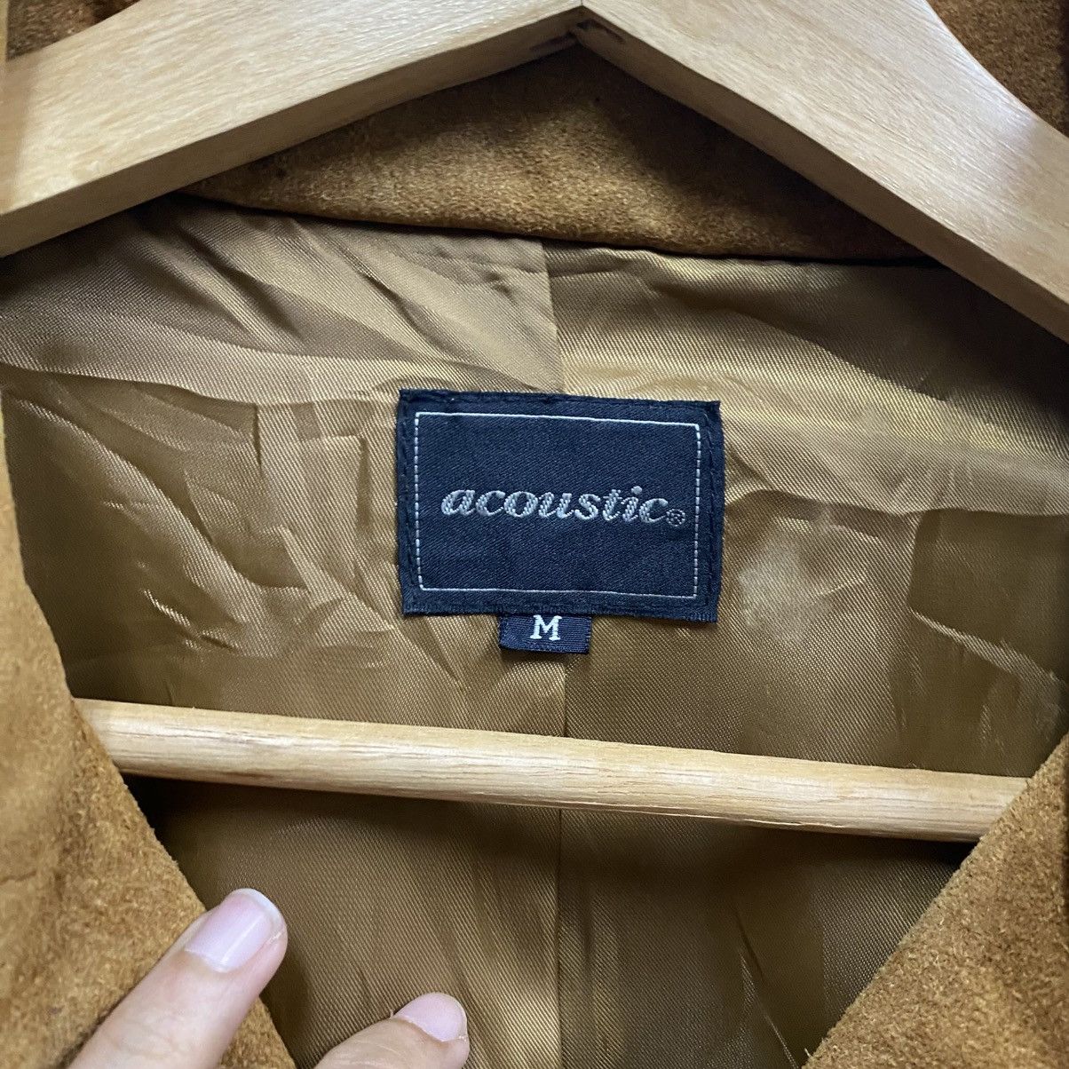 Japanese Brand Vintage Acoustic Japan Pull Over Single Layer Suede Leather Size US L / EU 52-54 / 3 - 10 Thumbnail