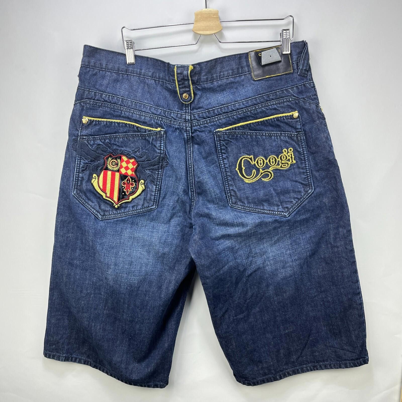 Clench × Coogi × JNCO Clench Y2K Grunge Baggy Jean Shorts | Grailed