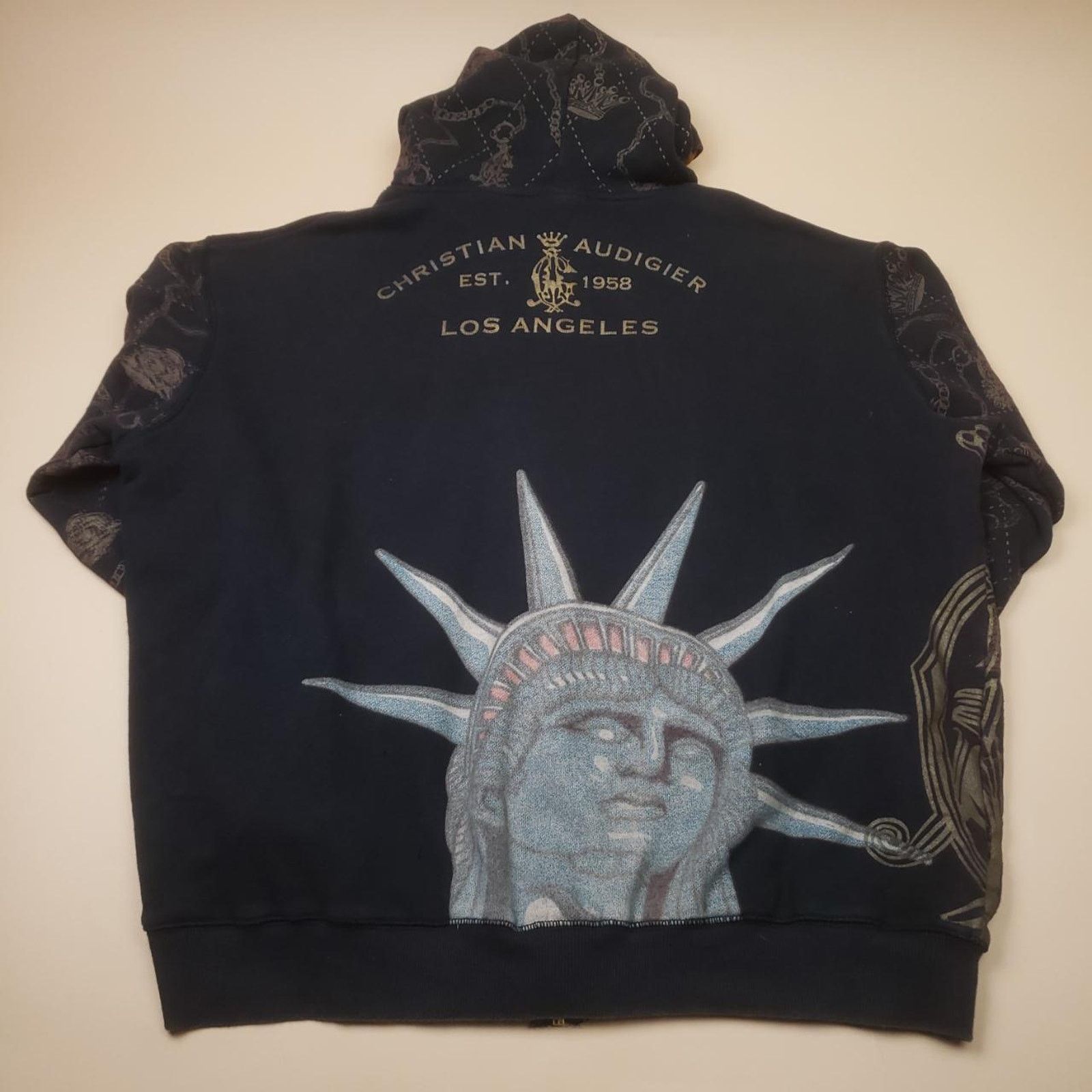 Ed Hardy y2k Christian Audigier Los Angeles Ed Hardy AOP ZipUp Hoodie Size US XXL / EU 58 / 5 - 2 Thumbnail