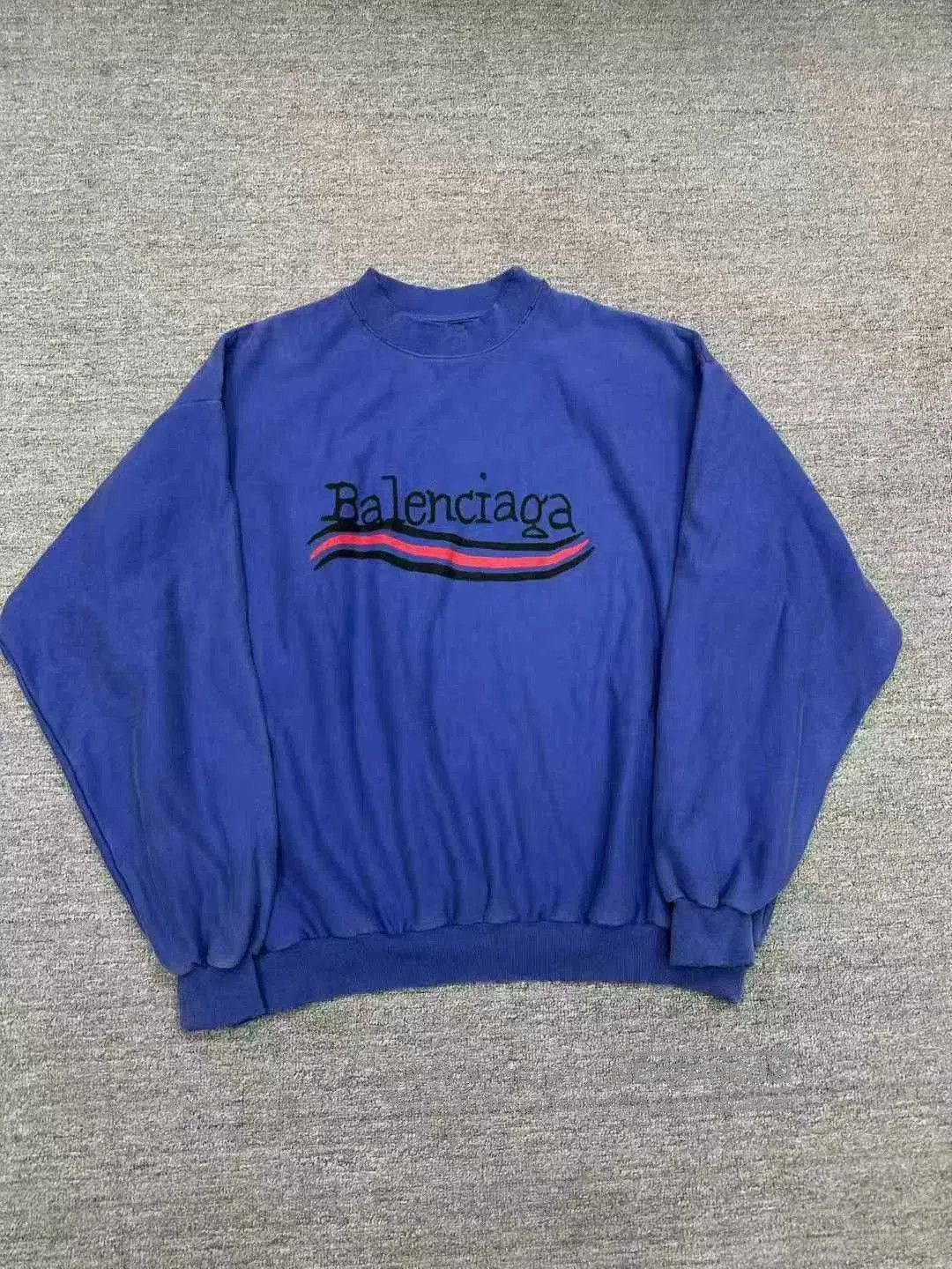 Balenciaga balenciaga wave logo sweatshirt in blue. Size US M / EU 48-50 / 2 - 1 Thumbnail