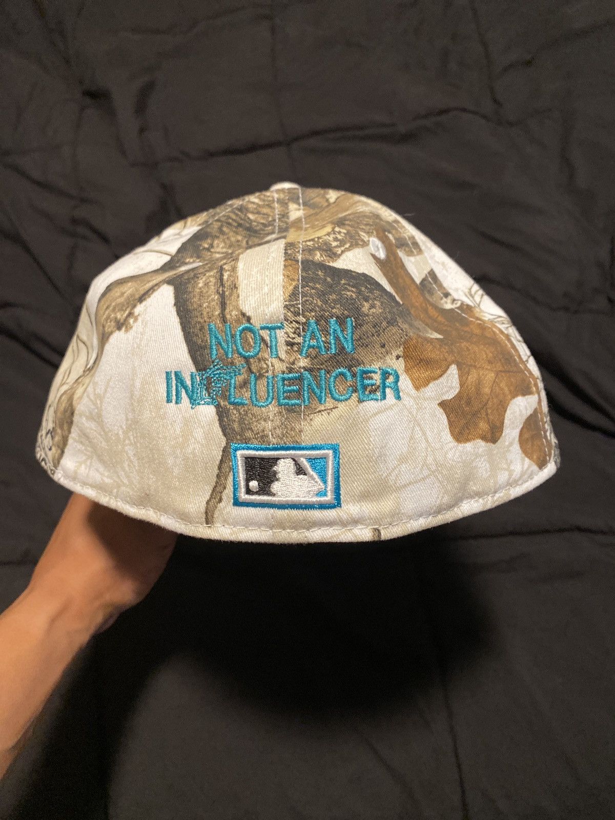 New Era Florida Marlins Camo New Era Hat X Not An Influencer Size ONE SIZE - 3 Thumbnail