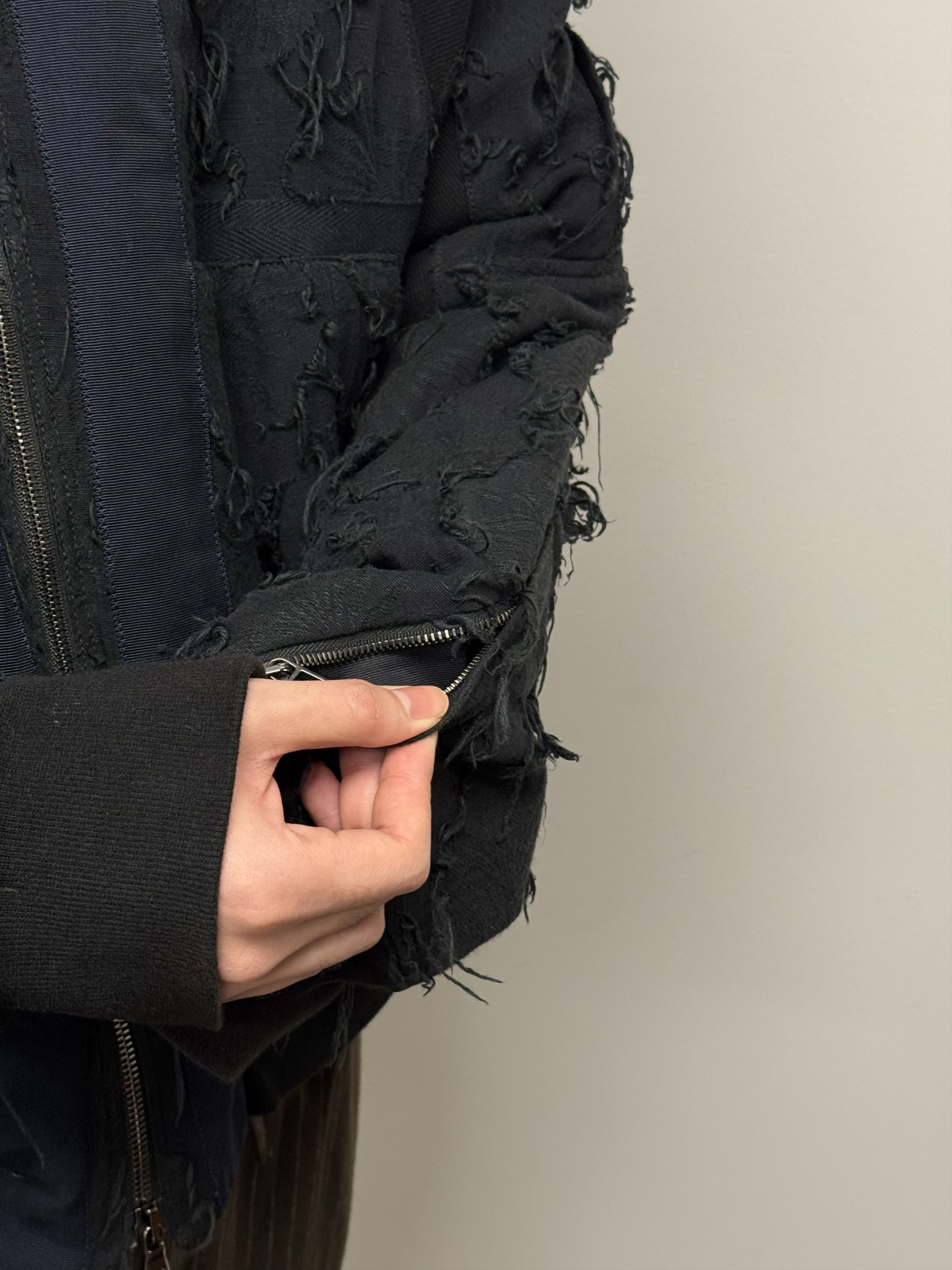 Abasi Rosborough Black Limited Edition Arc Flight Fray Bomber Jacket Size US L / EU 52-54 / 3 - 5 Thumbnail