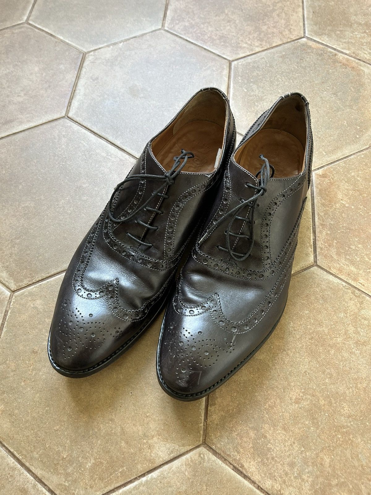 Paul Smith PS Paul Smith Black Leather Wing Tip Brogues Shoes Size US 10 / EU 43 - 5 Thumbnail