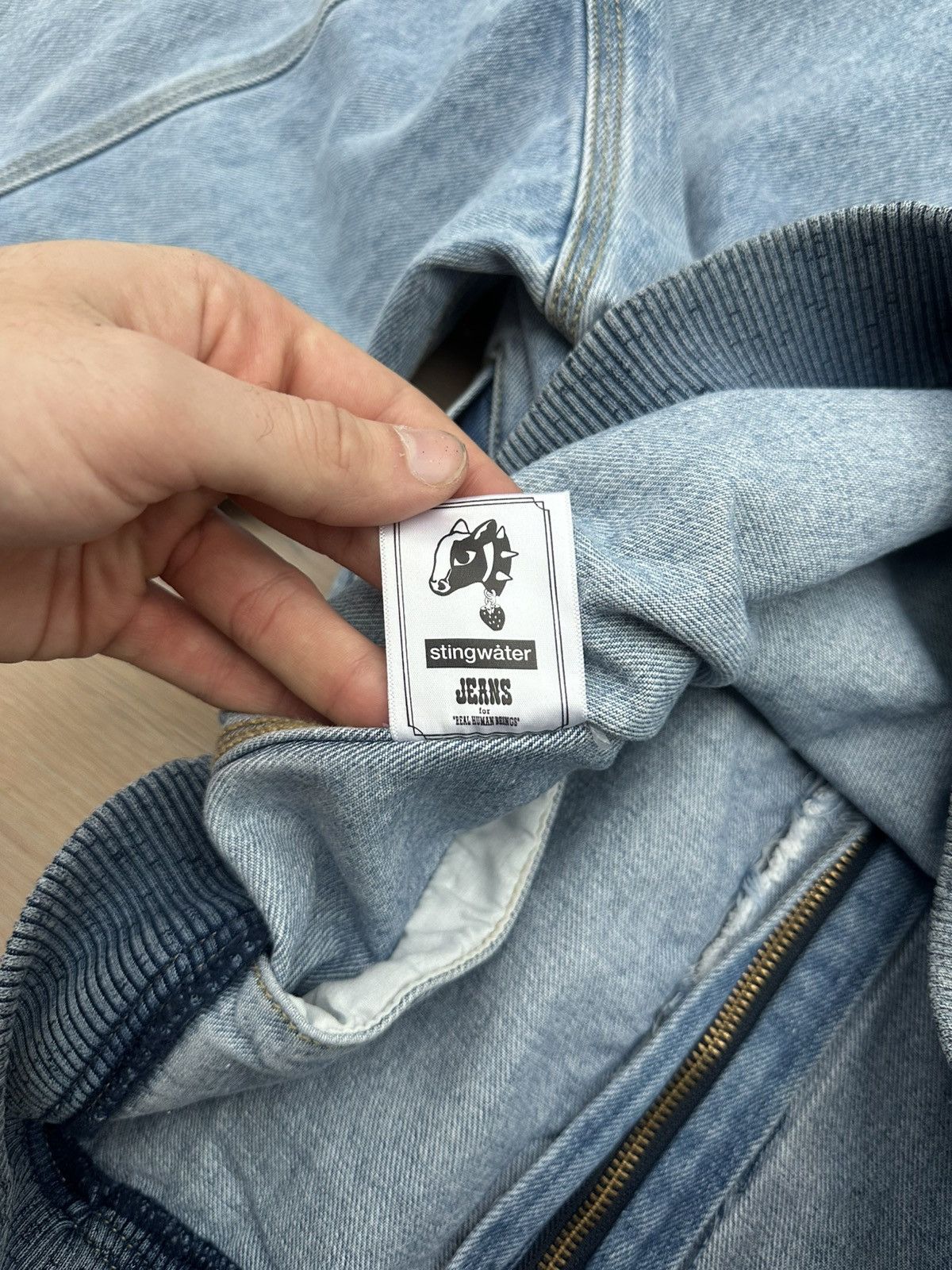 Stingwater tribal denim hooded jacket