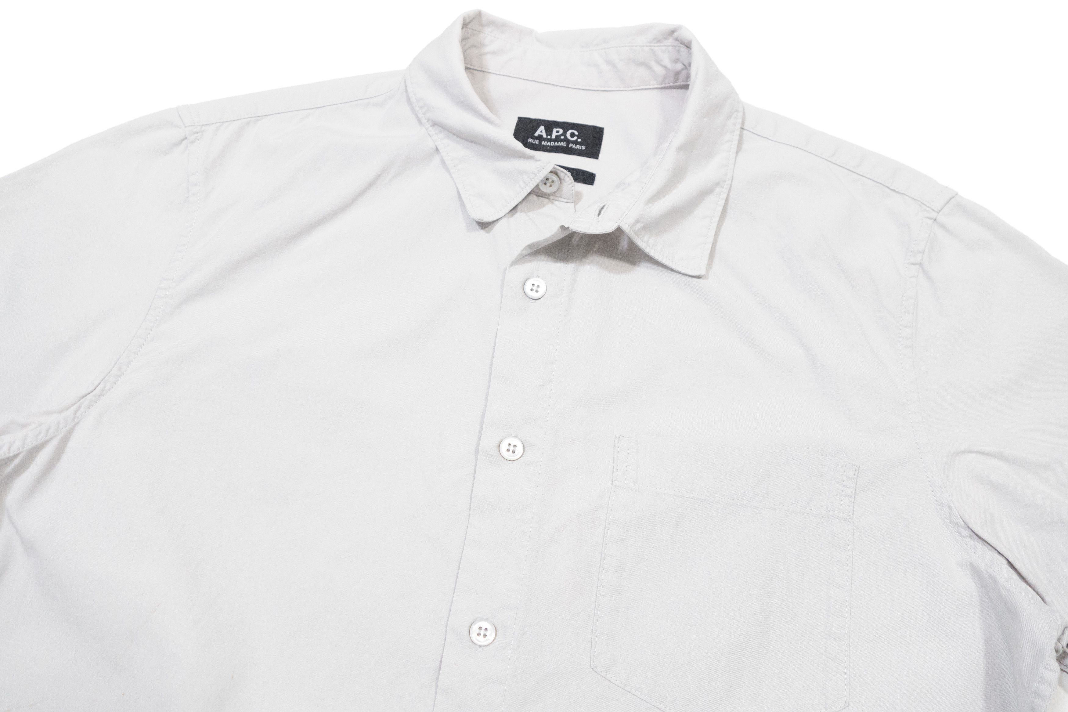 A.P.C. Short Sleeve Pocket Cotton Shirt Size US S / EU 44-46 / 1 - 3 Thumbnail