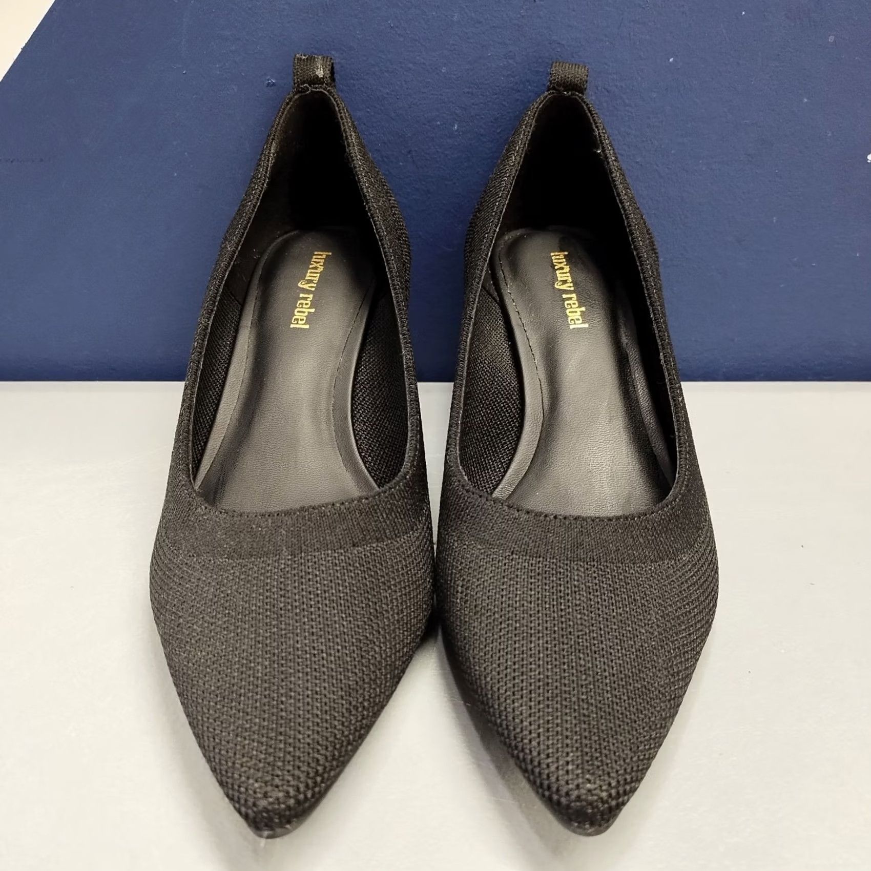 Vintage Luxury Rebel Pump Heels Womens Size 6.5 Black Pointed Toe Slip On Size US 7 / IT 37 - 2 Thumbnail