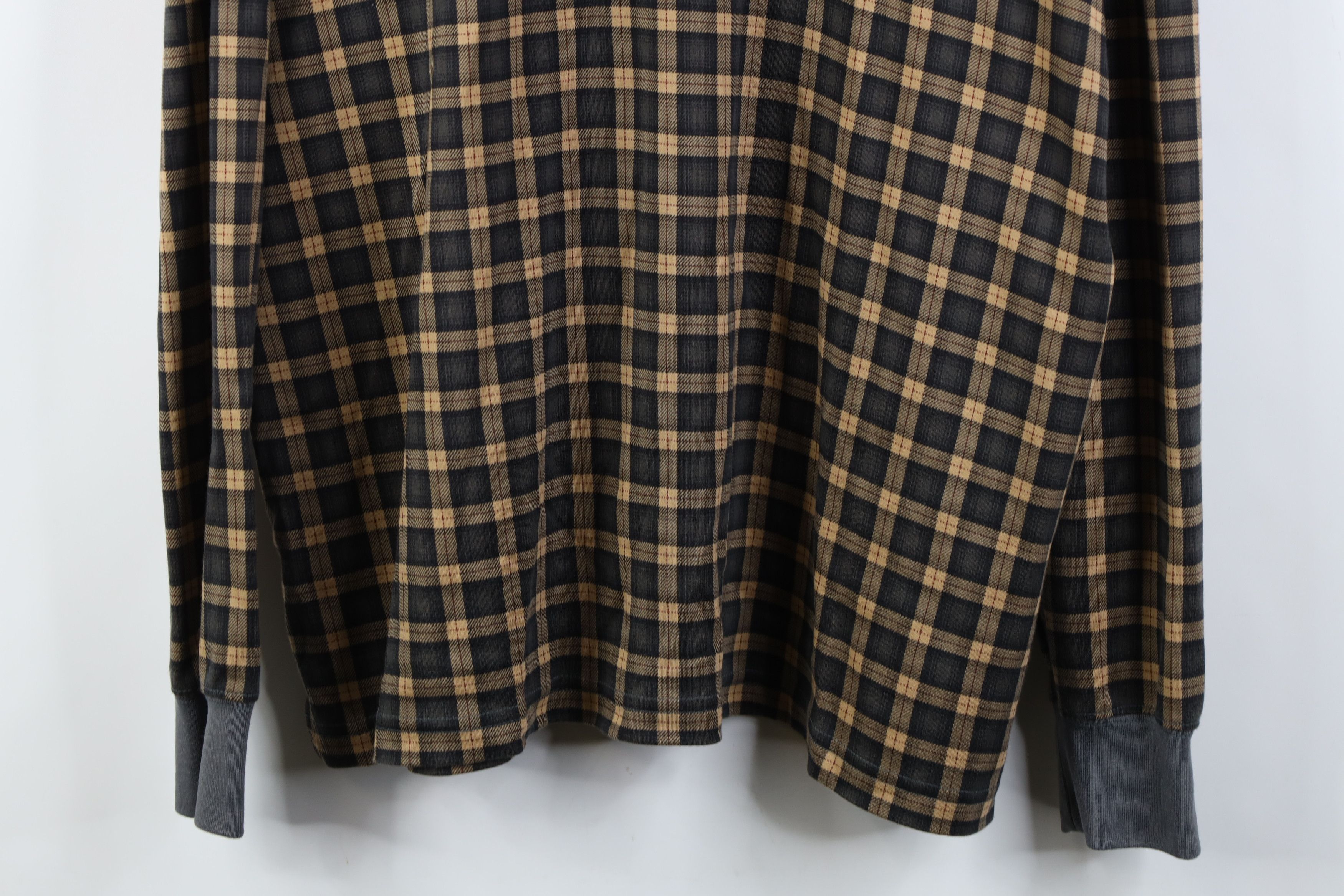 Lands' End Vintage Y2K Lands End Long Sleeve Polo Shirt Plaid Cotton Size US XL / EU 56 / 4 - 3 Thumbnail