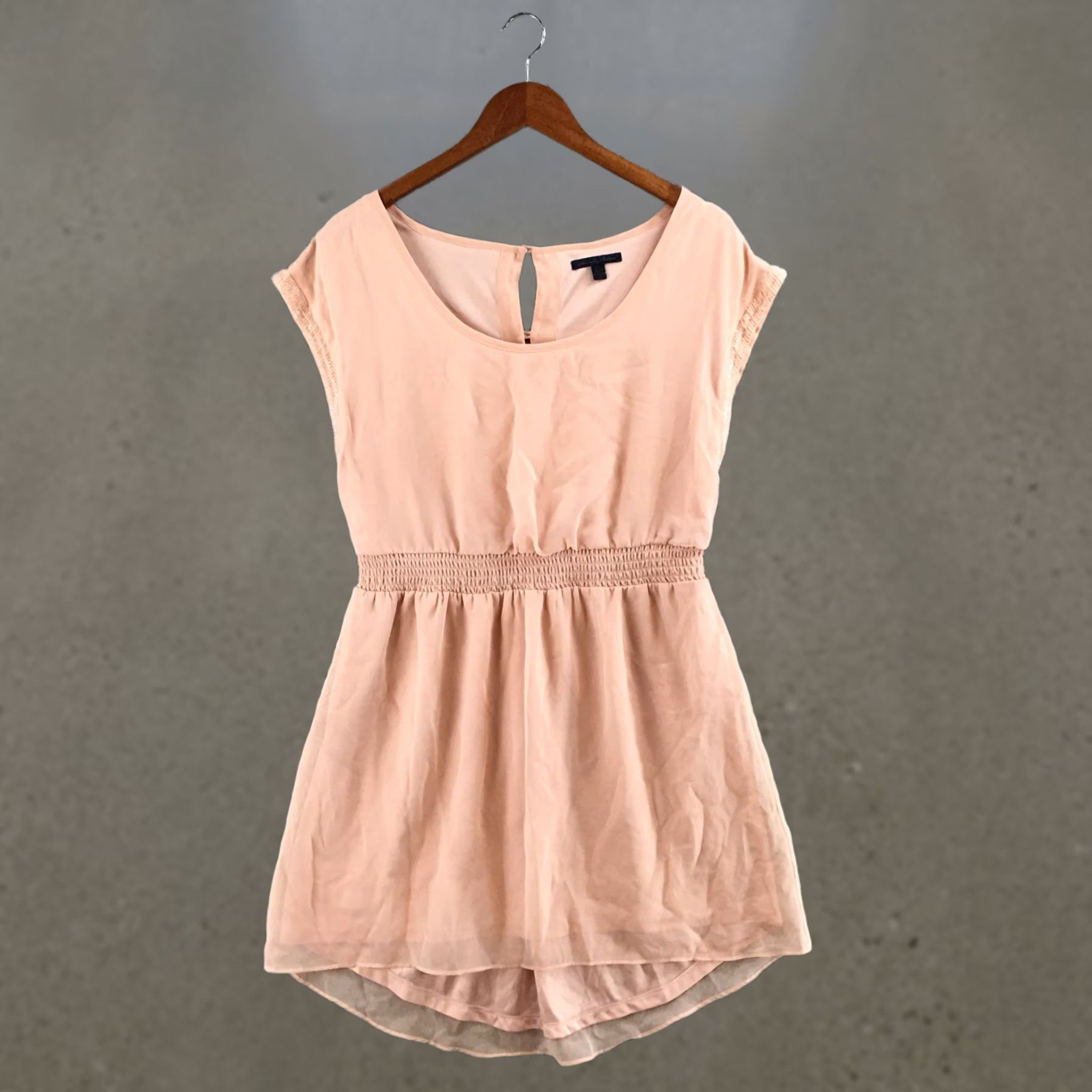 American Eagle Outfitters American Eagle Outfitters Mini Dress Womens M Peach Cap Sleeve Casual Stretch Dress Size M / US 6-8 / IT 42-44 - 1 Thumbnail