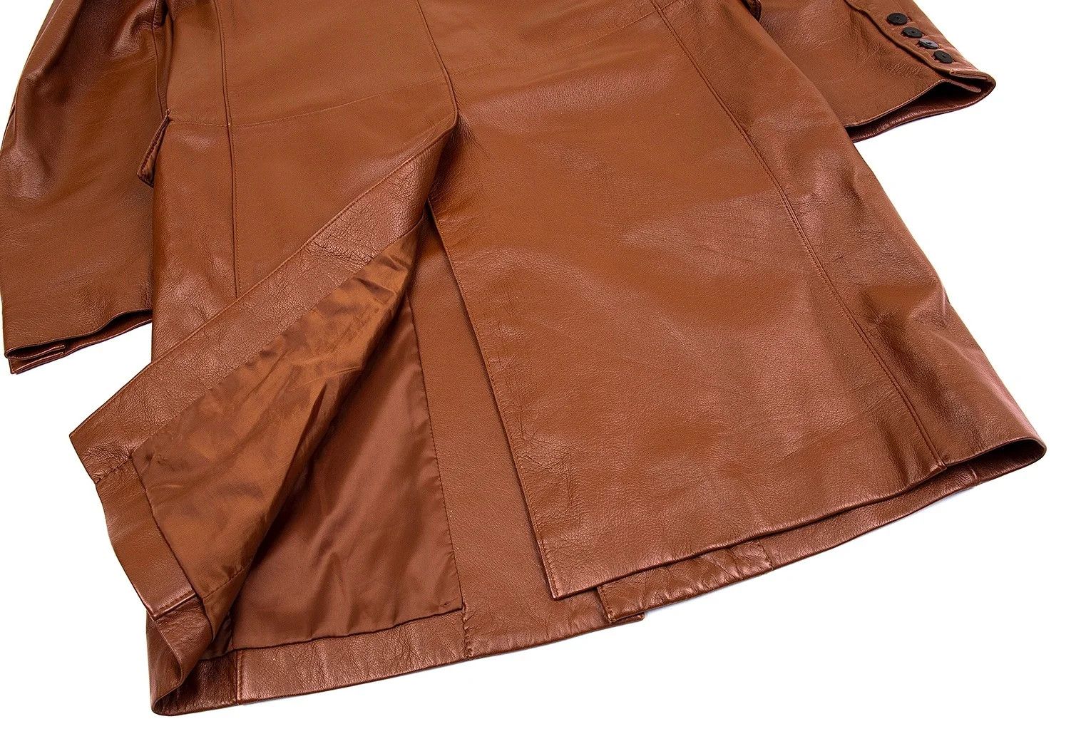 Jean Paul Gaultier Sheep Skin Leather Coat in Brown, Size 48 Size US M / EU 48-50 / 2 - 17 Thumbnail