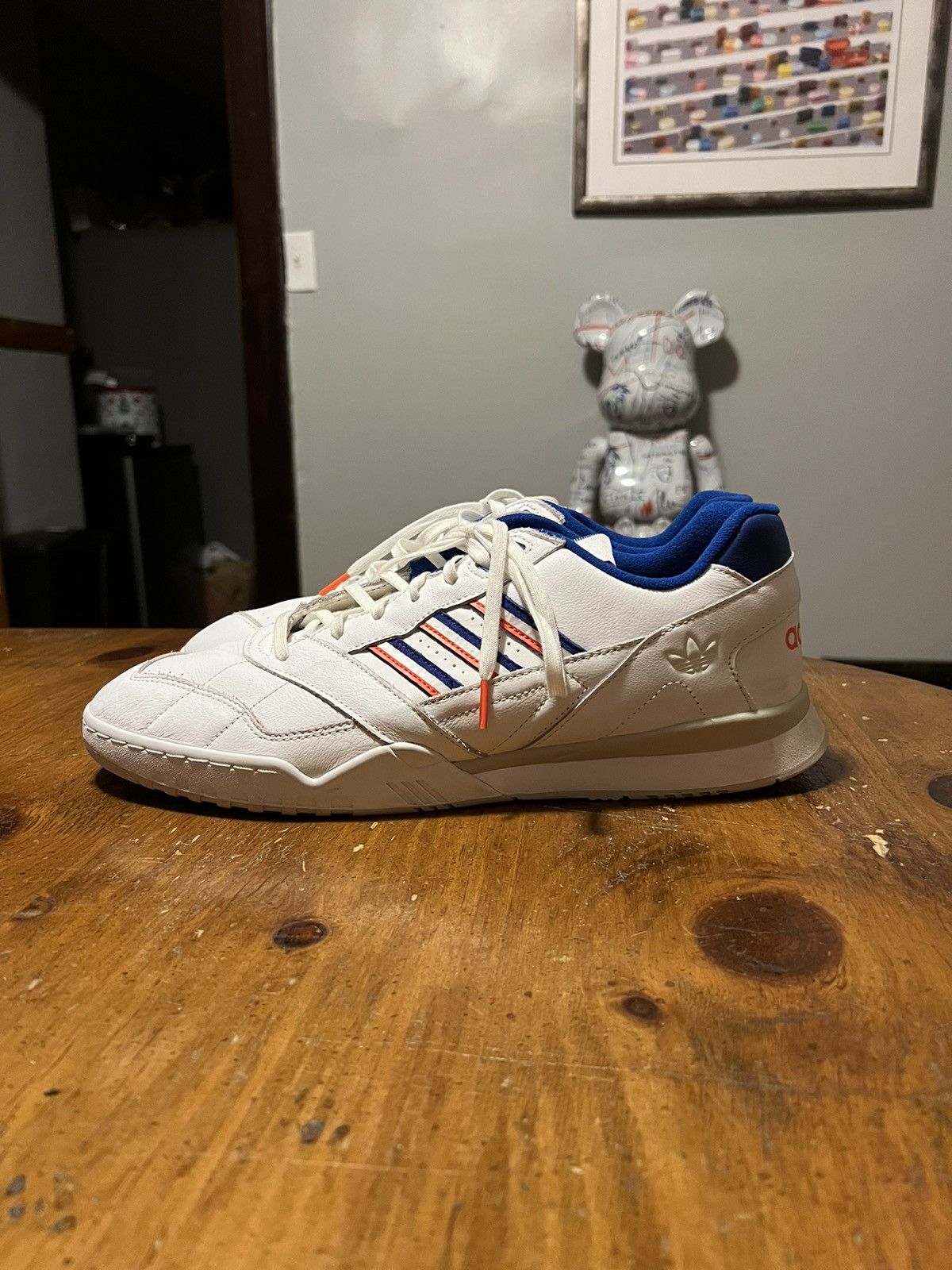 image of Adidas R.a Trainer White Royal Orange Size 13 Shoes, Men's