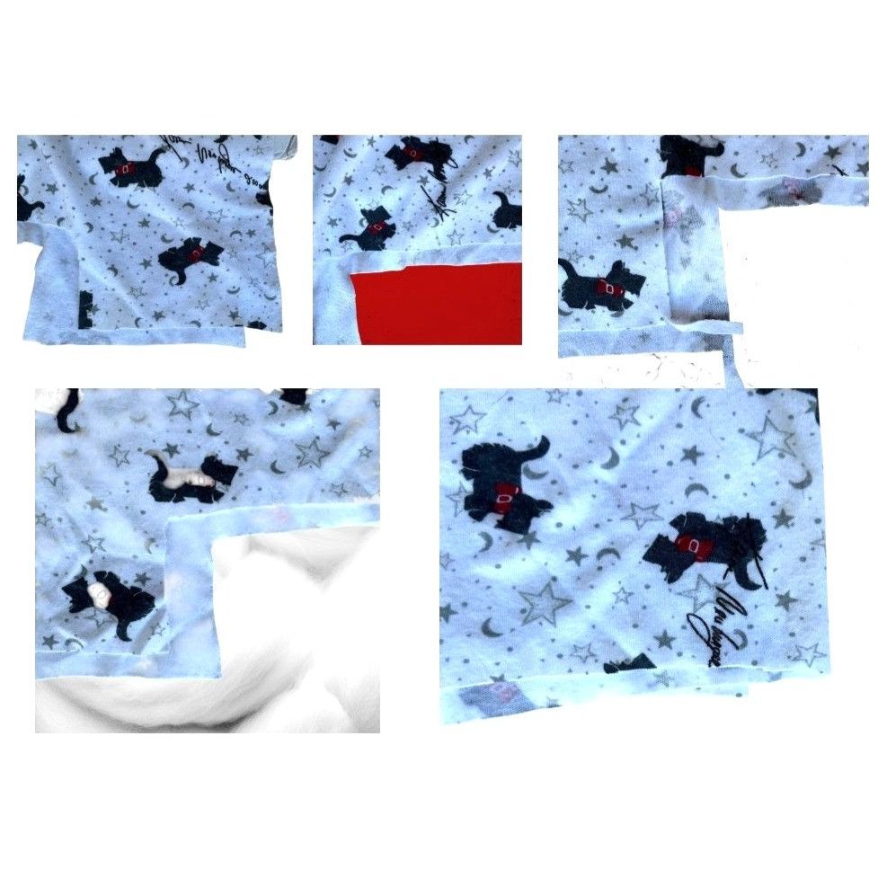 Designer × Vintage Vintage Karen Neuburger 2000 Scottie Dog Fabric White Flanne Size ONE SIZE - 12 Thumbnail