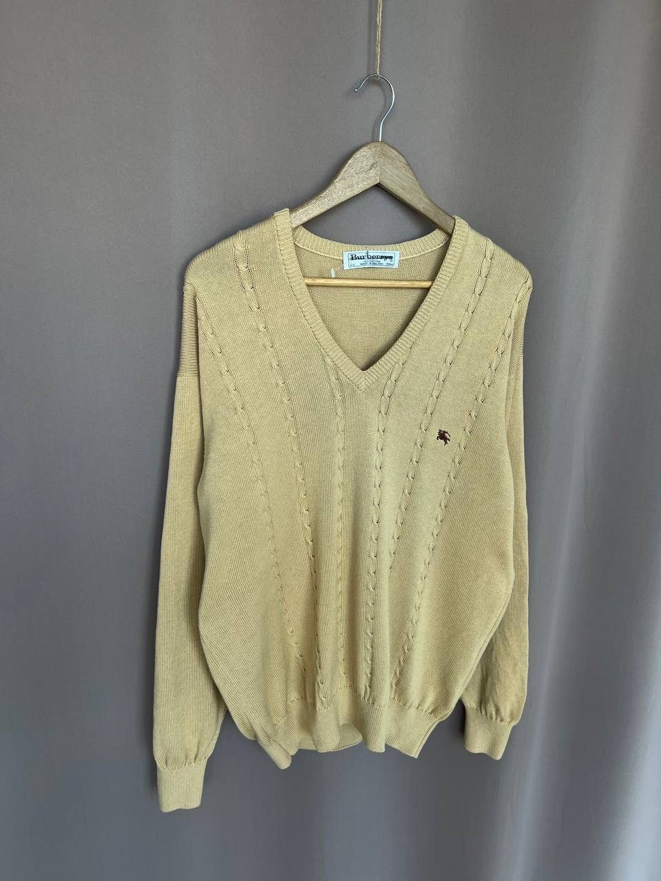 Burberry Burberrys V- Neck Sweater Mens Size L Vintage Cotton Knit Size US L / EU 52-54 / 3 - 5 Thumbnail