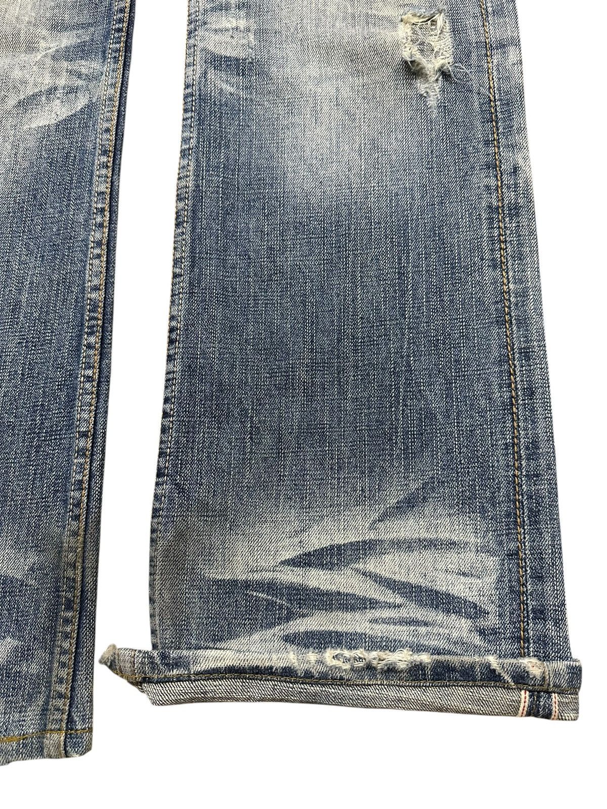 If Six Was Nine Vintage Japanese Selvedge Faded Wash Distress Baggy Jeans Size US 31 - 10 Thumbnail