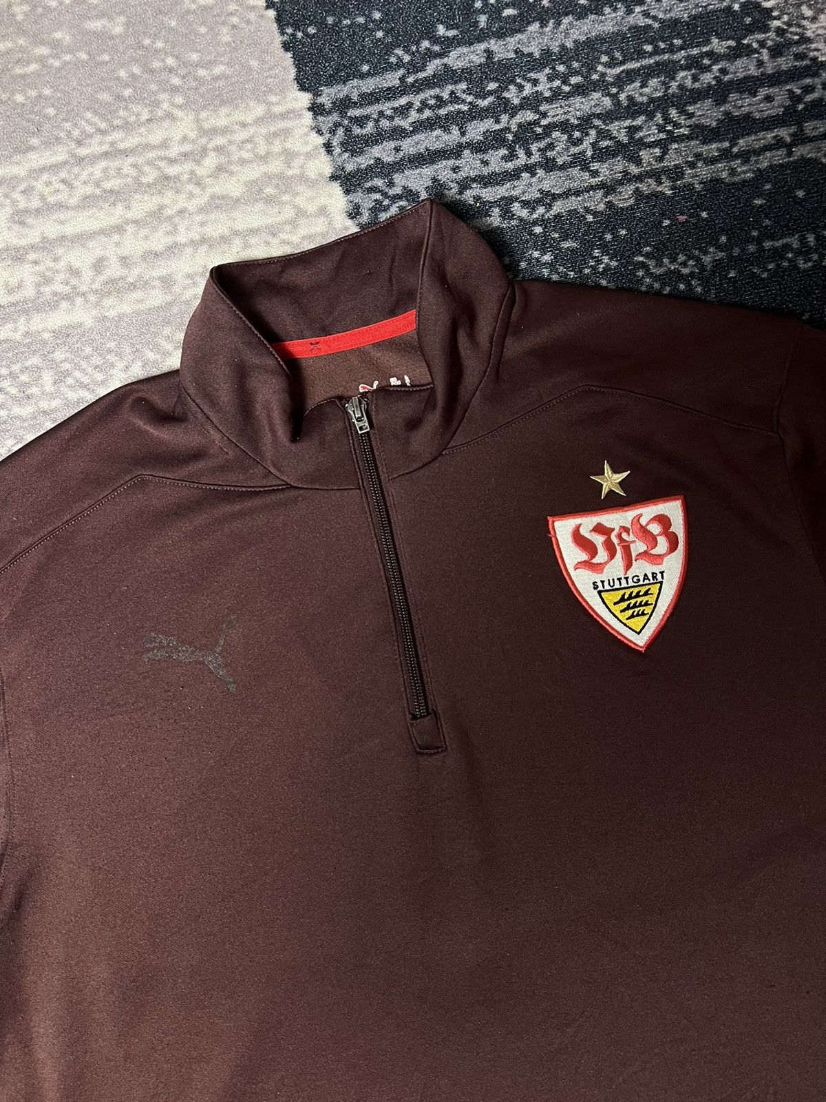 Puma × Vintage Puma VFB Stuttgart Halfzipper Polyster Size US L / EU 52-54 / 3 - 2 Thumbnail